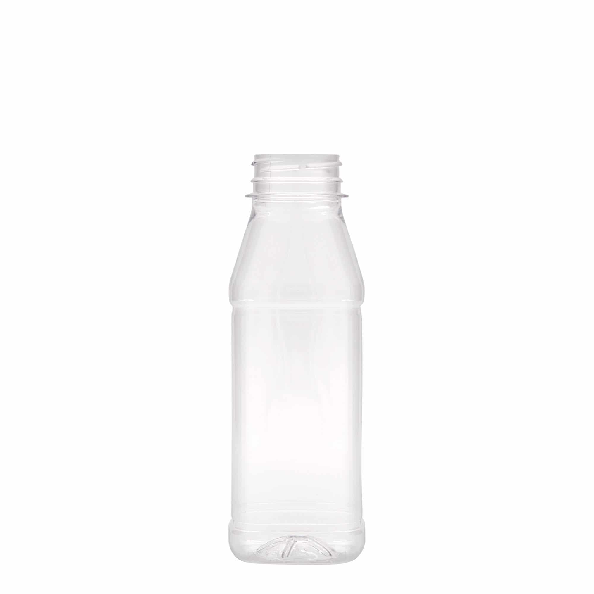330 ml PET-pudel 'Milk and Juice Carré', ruudukujuline, plast, sulgur: 38 mm 330 ml PET-pudel 'Milk and Juice Carré', ruudukujuline, plast, sulgur: 38 mm