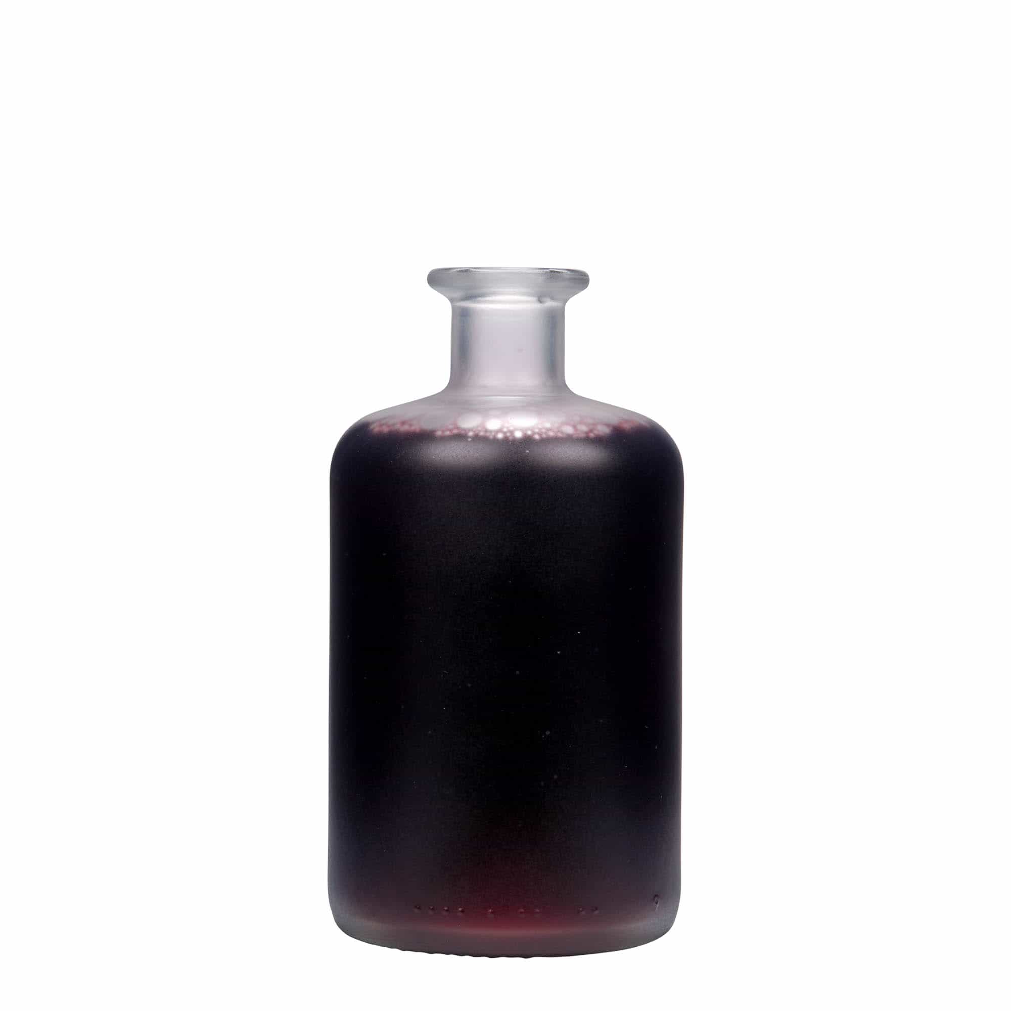 500 ml klaasist apteegipudel, matt, sulgur: kork