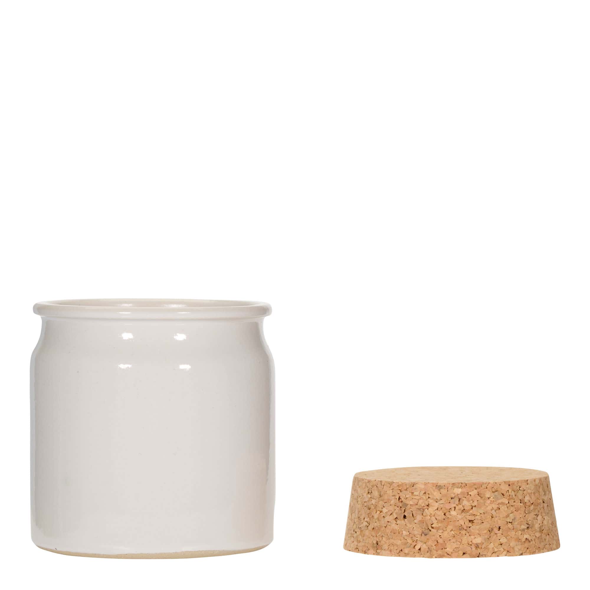 160 ml kivikeraamiline anum, keraamika, valge, sulgur: kork