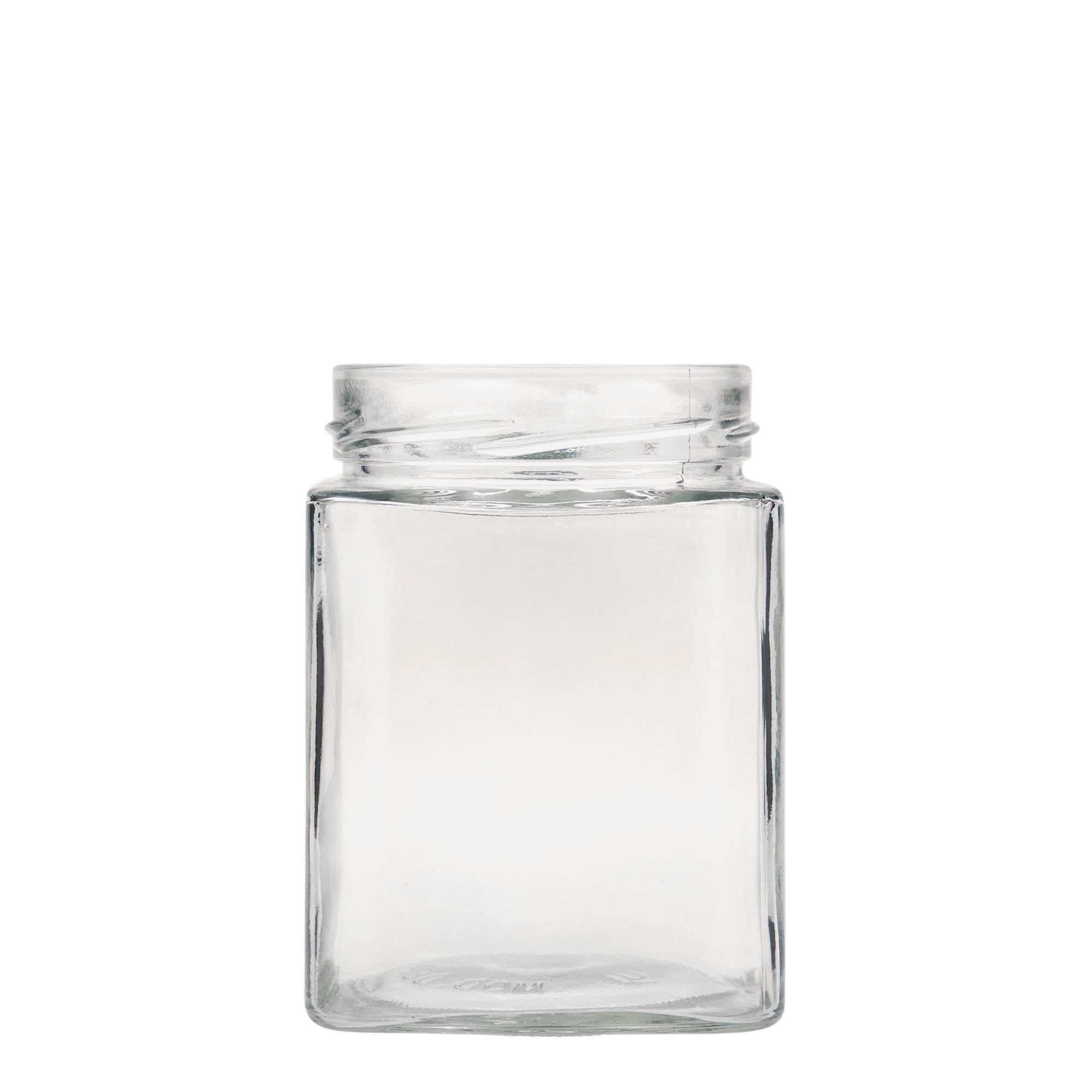 580 ml ruudukujuline klaaspurk 'Ikarus', suu: Deep-Twist-Off (DTO 82)