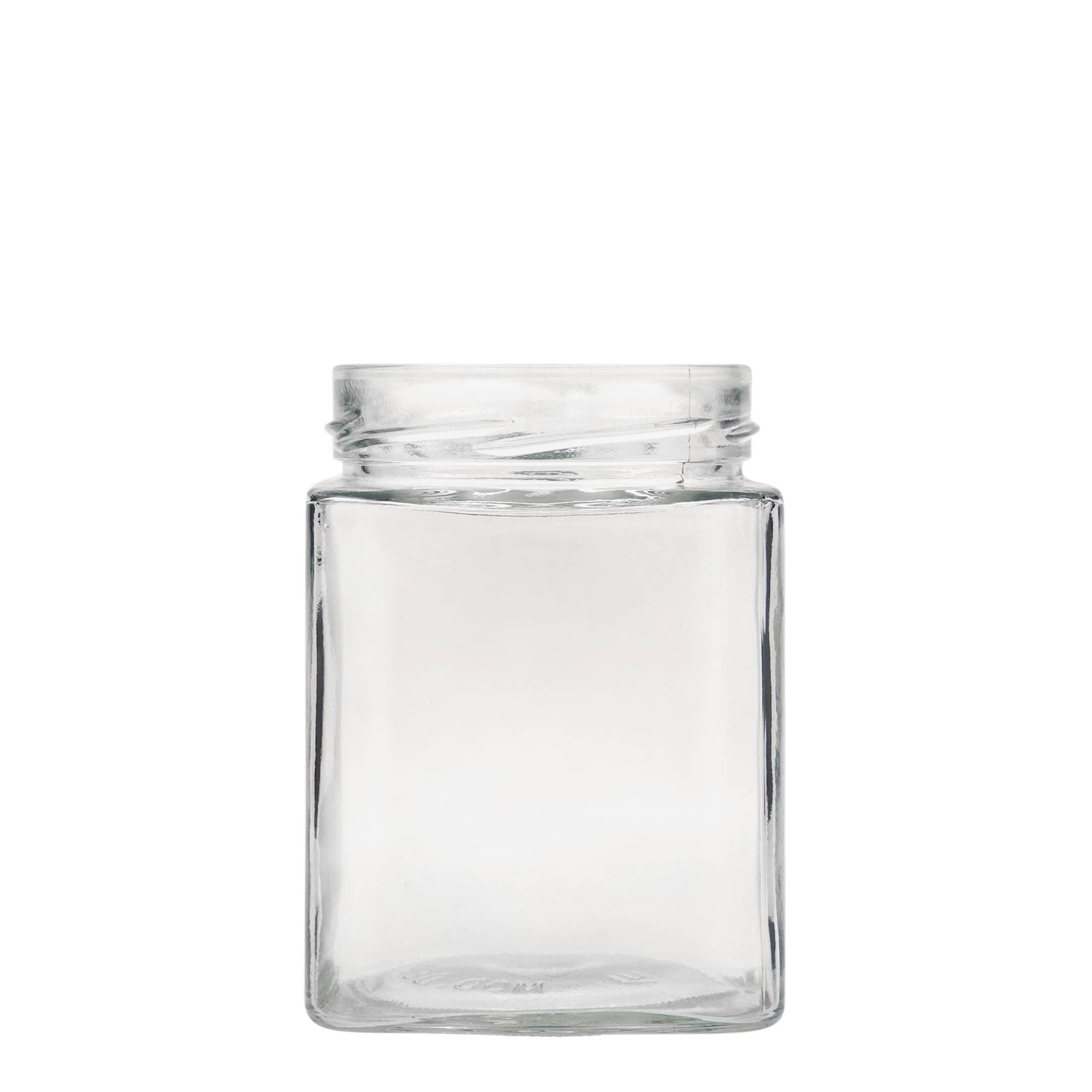 580 ml ruudukujuline klaaspurk „Ikarus“, avale: Deep-Twist-Off (DTO 82)