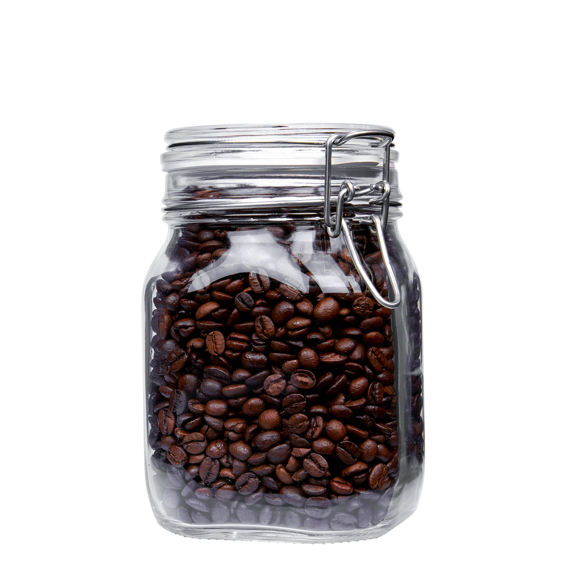 1000 ml traatkaanega purk 'Fido', ruudukujuline, sulgur: traatkaas