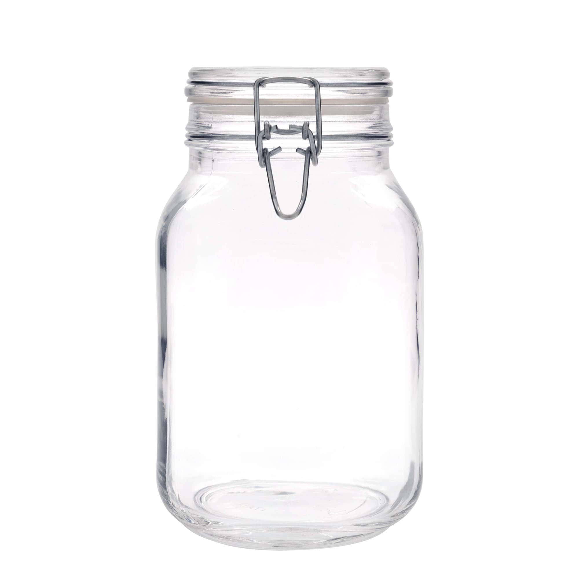 2 000 ml traadihoidjaga klaaspurk 'Fido', ruudukujuline, ava: traadihoidjaga sulgur
