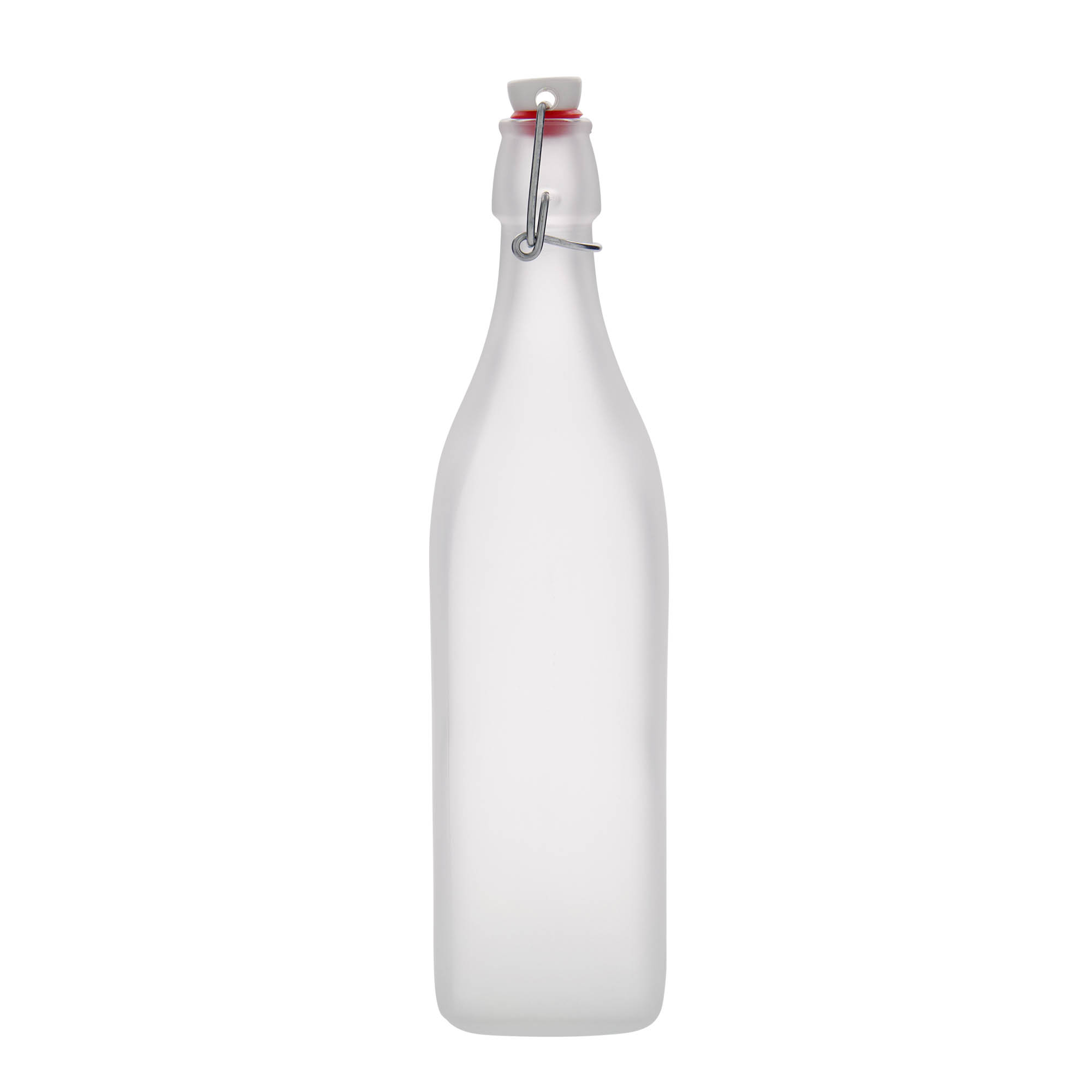 1 000 ml klaaspudel 'Swing, ruudukujuline, härmas, suuava: klambrikork 1 000 ml klaaspudel 'Swing, ruudukujuline, härmas, suuava: klambrikork