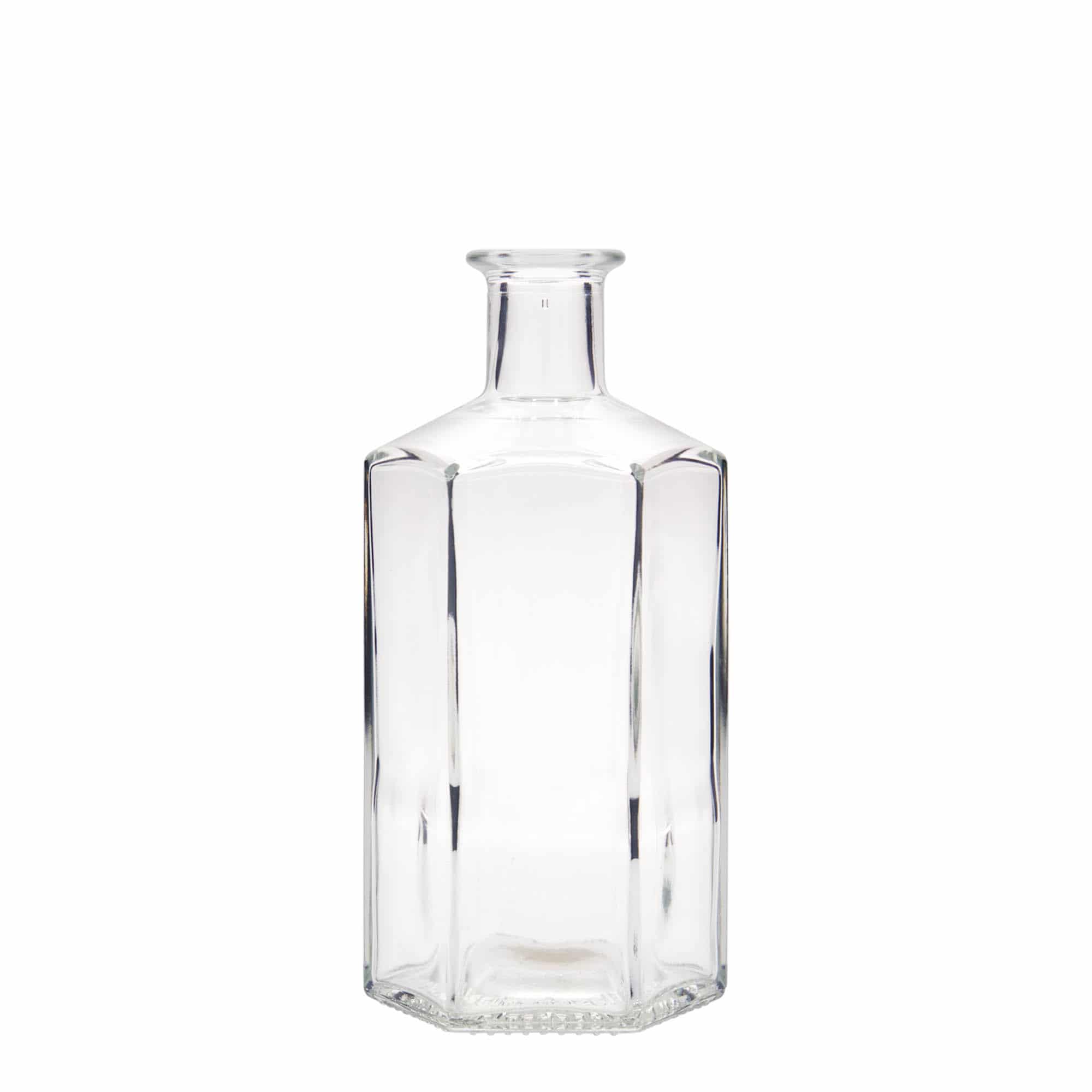 500 ml klaasist apteegipudel 'Jimmy', kuuekandiline, sulgur: kork 500 ml klaasist apteegipudel 'Jimmy', kuuekandiline, sulgur: kork