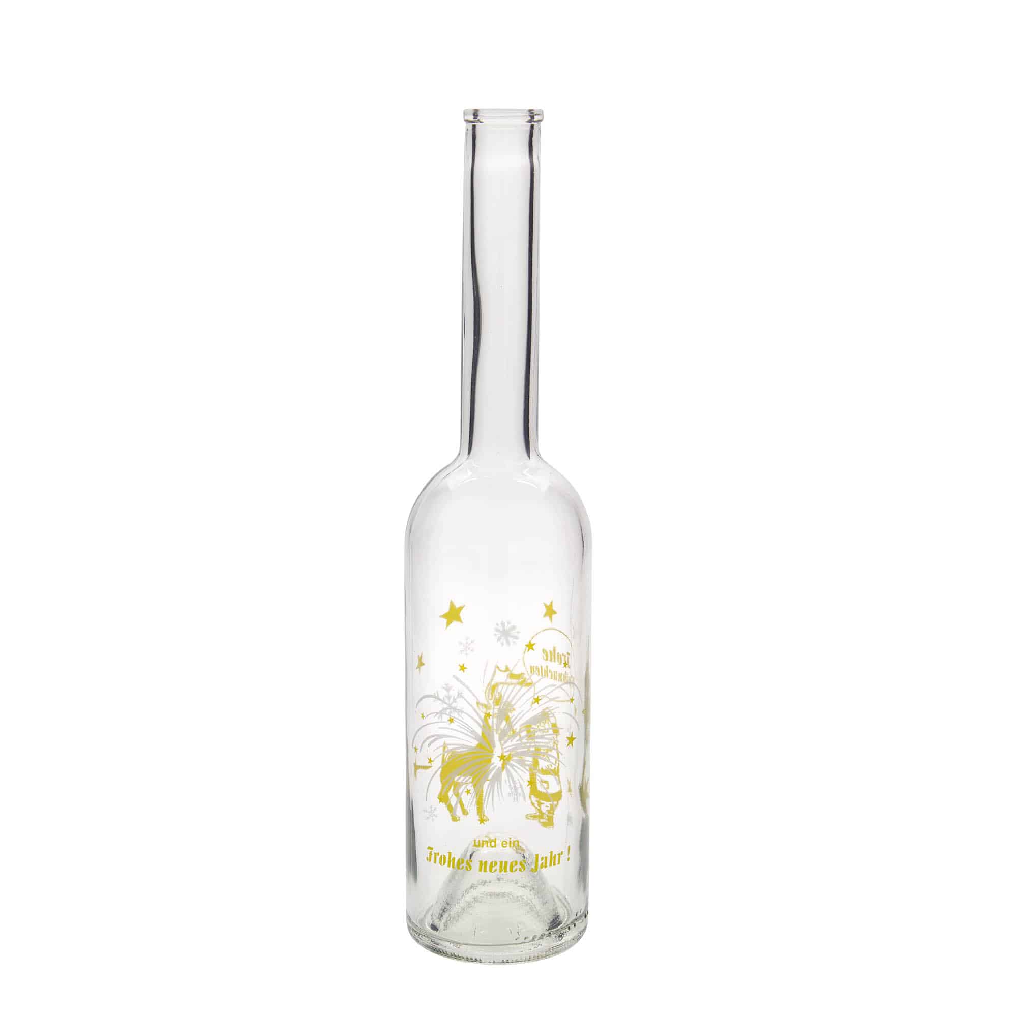 500 ml klaaspudel 'Opera', motiiv: ilutulestik, sulgur: kork