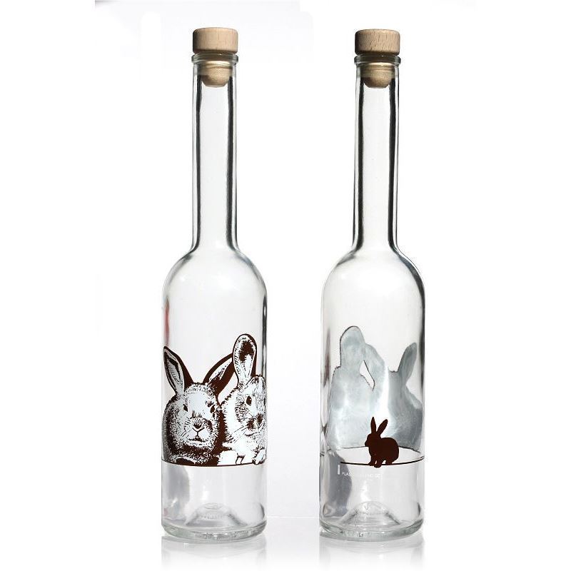 500 ml klaaspudel 'Opera', motiiv: küülik, suu: kork 500 ml klaaspudel 'Opera', motiiv: küülik, suu: kork
