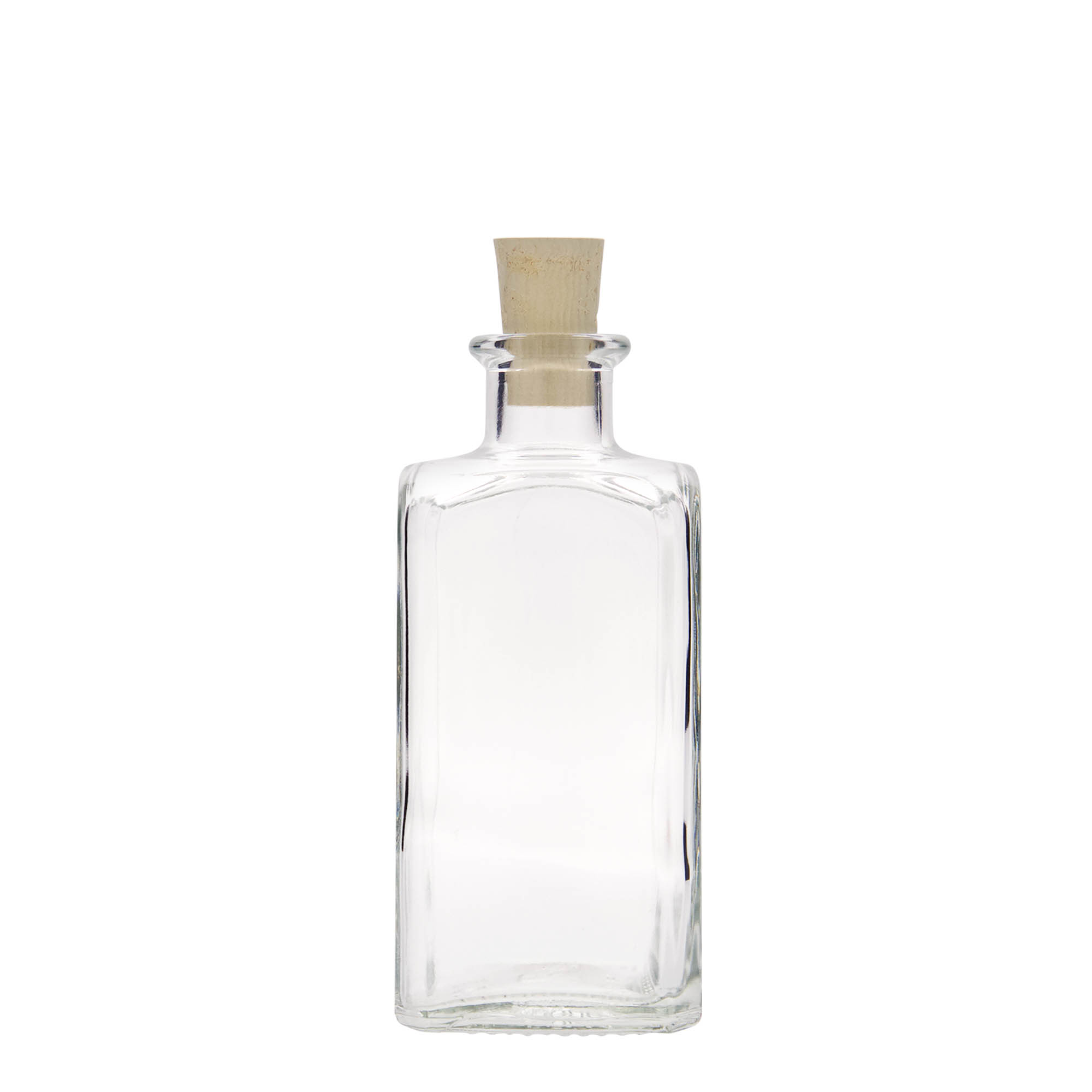 250 ml klaaspudel Apotheker Carré, ruudukujuline, ava: kork