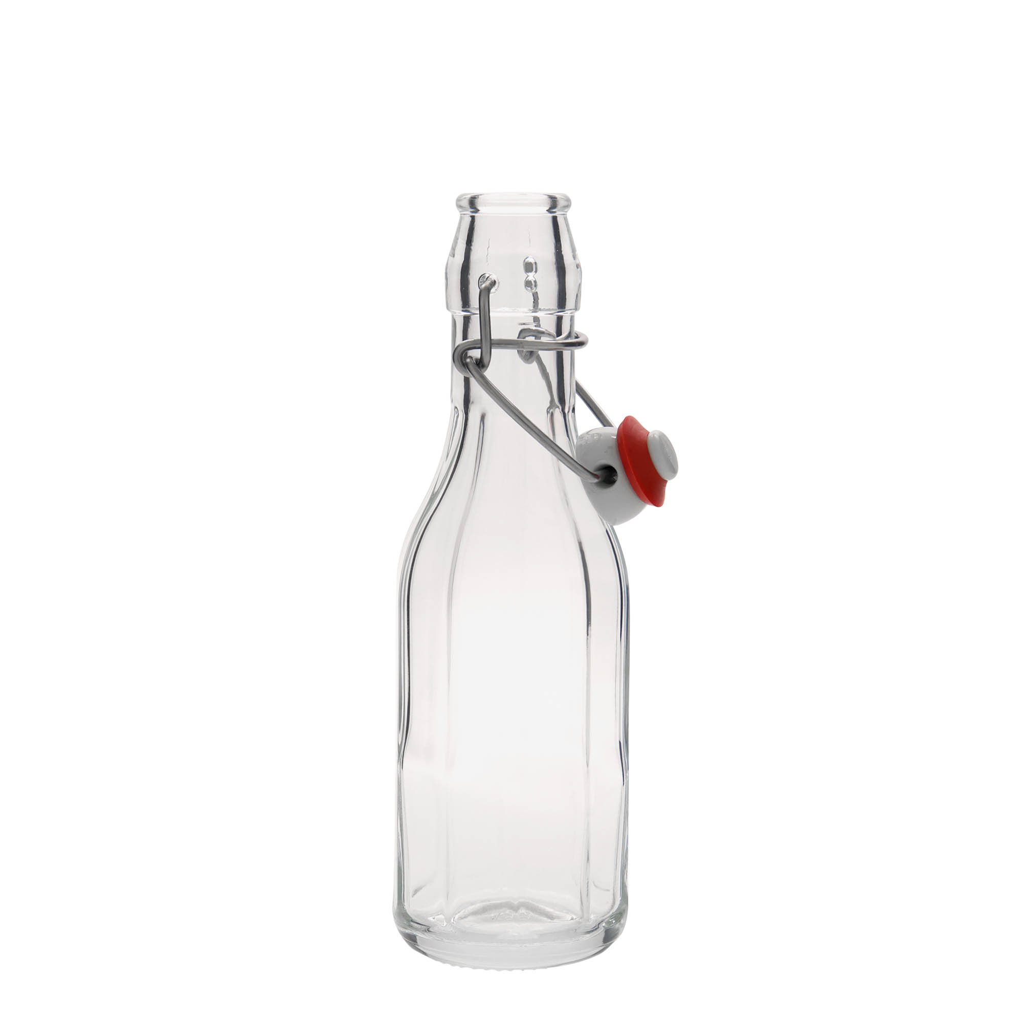 250 ml klaaspudel 'Bravo', kaheksanurkne, suuava: klambrikork