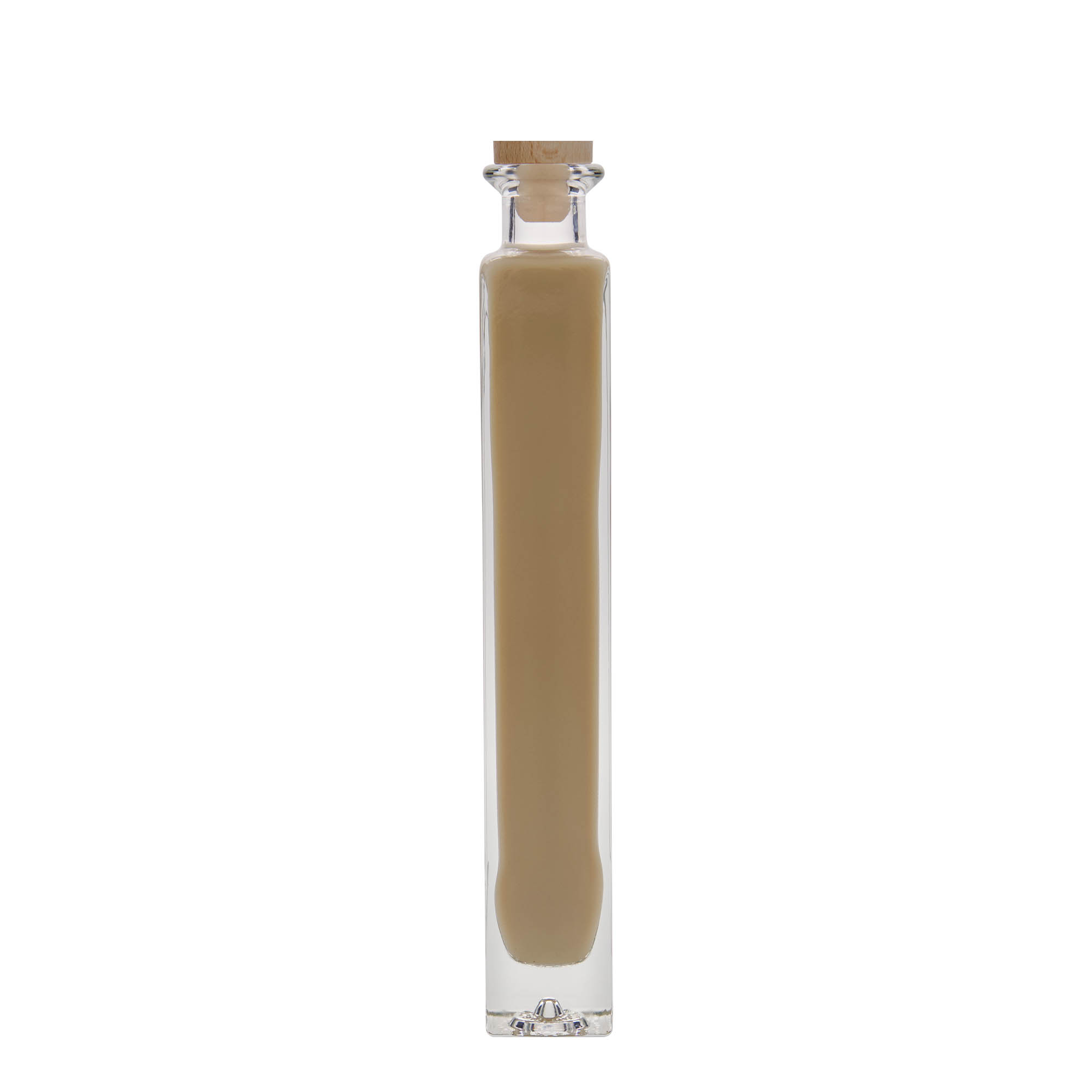 200 ml klaaspudel 'Tommy', ruudukujuline, sulgur: kork