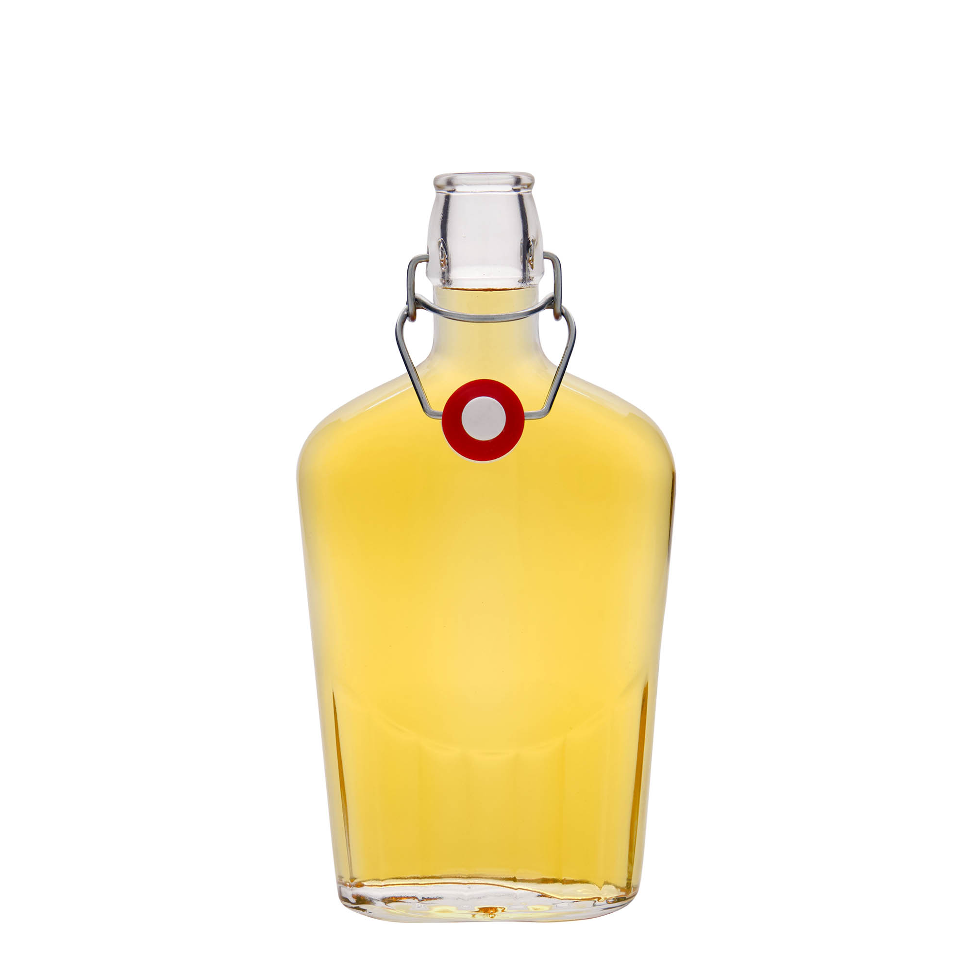 500 ml klaaspudel „Fiaschetta“, ovaalne, avale: klambrikork