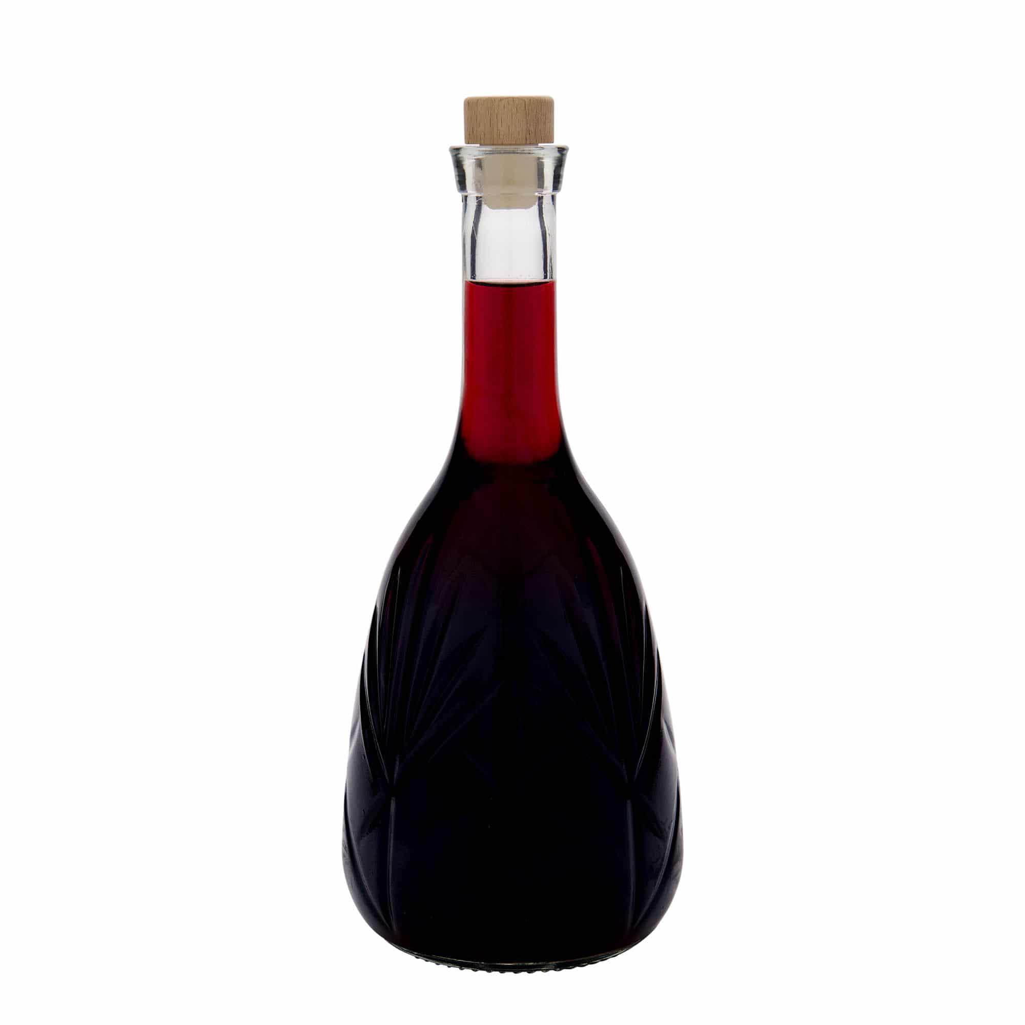 1000 ml klaaspudel 'Reliefa', sulgur: kork
