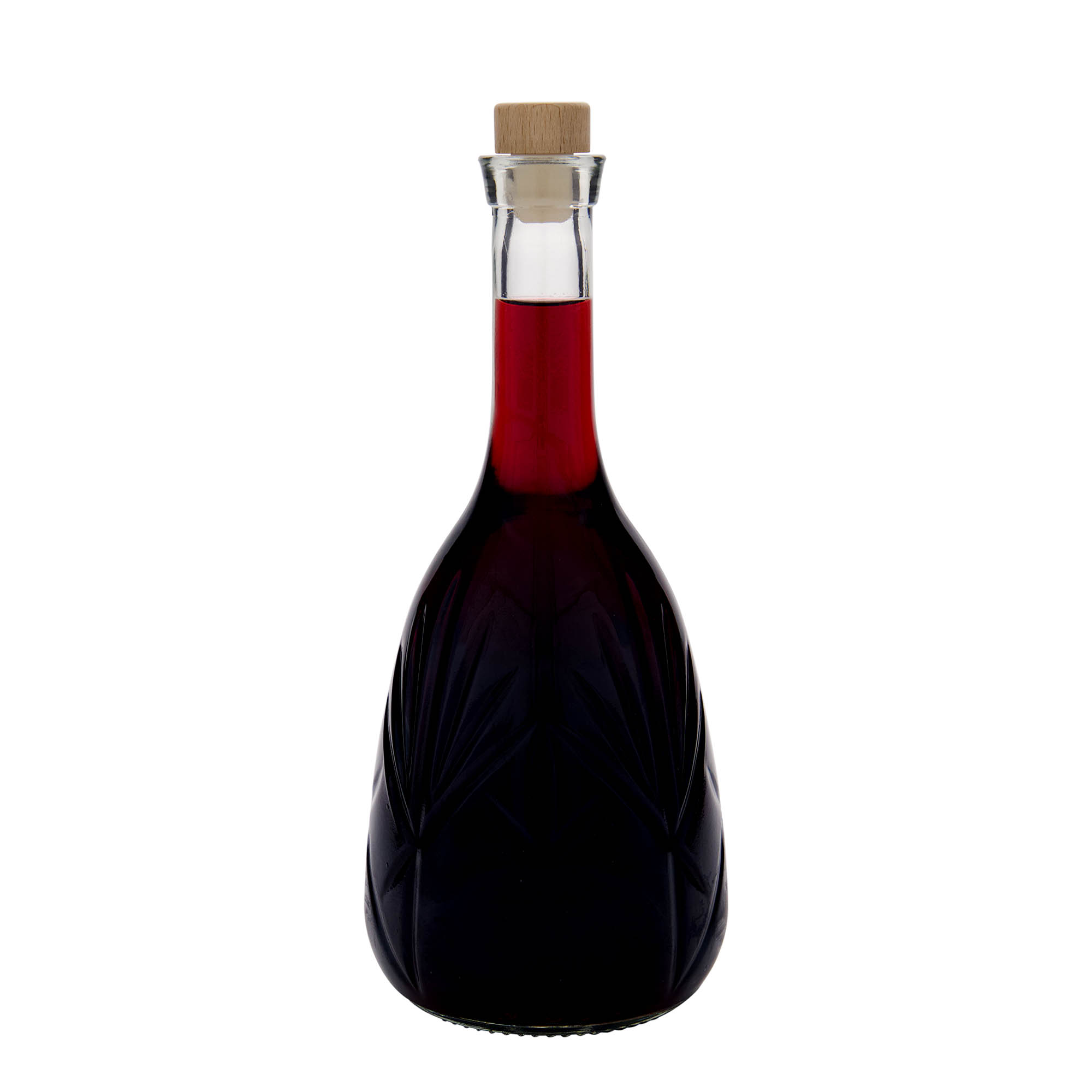1.000 ml klaaspudel 'Reliefa', suuava: kork
