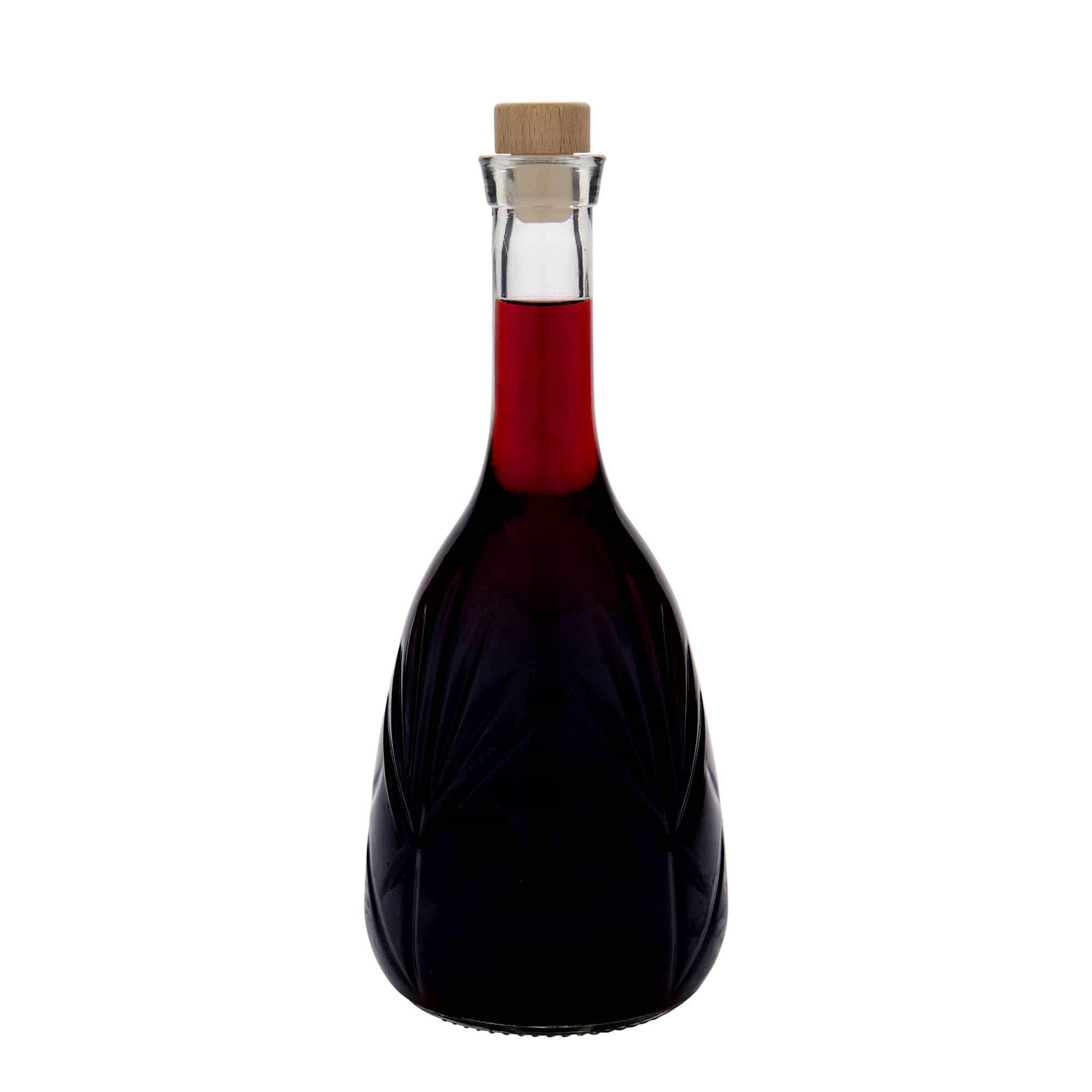 1.000 ml klaaspudel 'Reliefa', suuava: kork