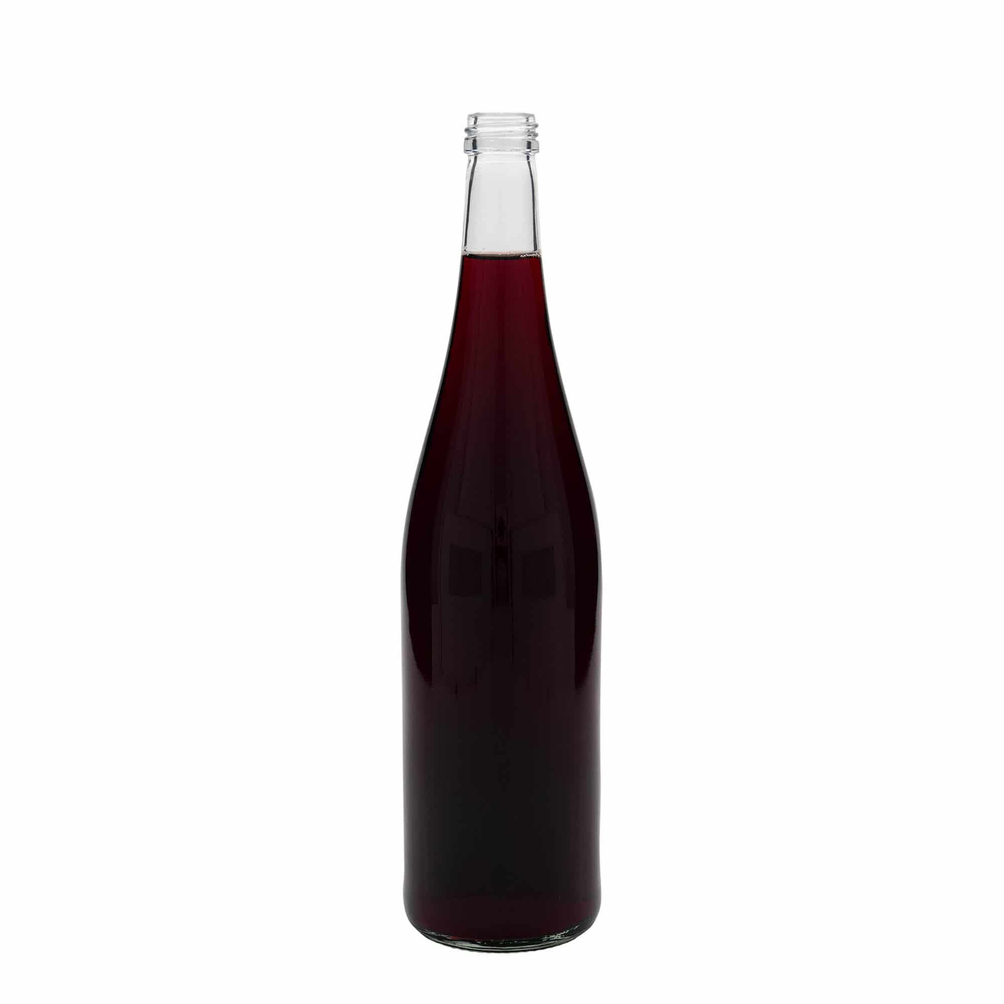 750 ml klaaspudel 'Kõrge veinipudel', sulgur: PP 28