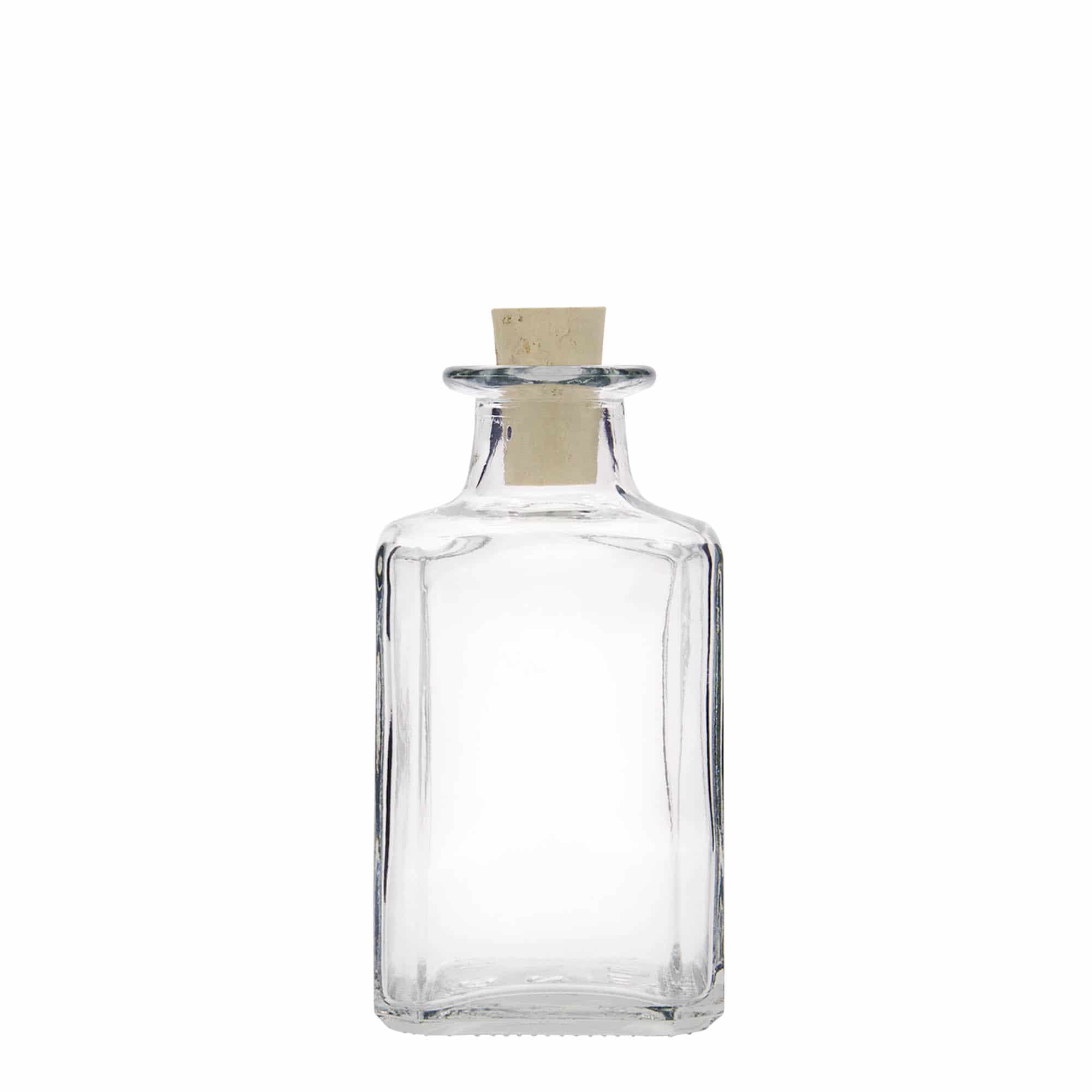 250 ml klaaspudel 'Torben', ruudukujuline, sulgur: kork