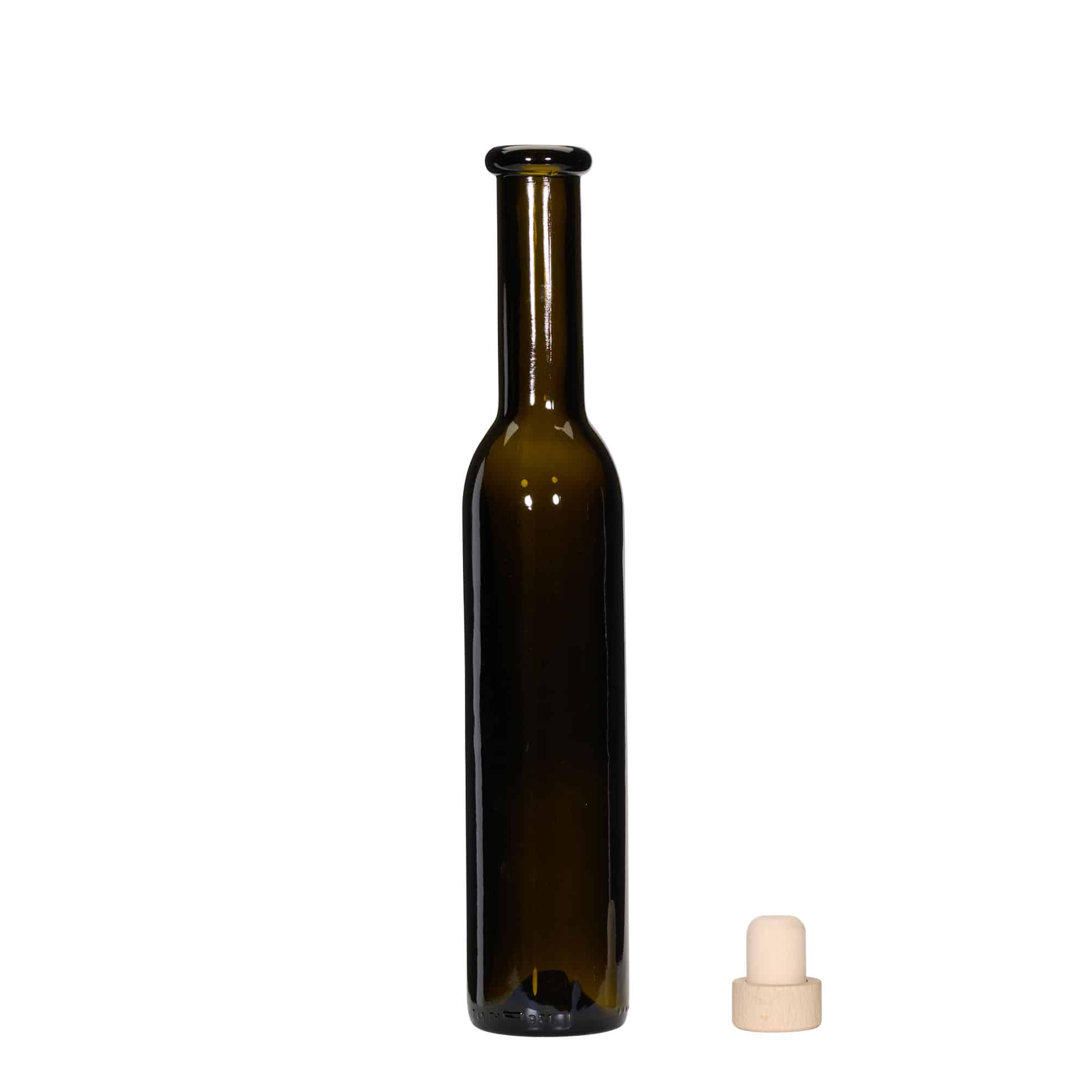 250 ml klaaspudel 'Rocky', antiikroheline, sulgur: kork