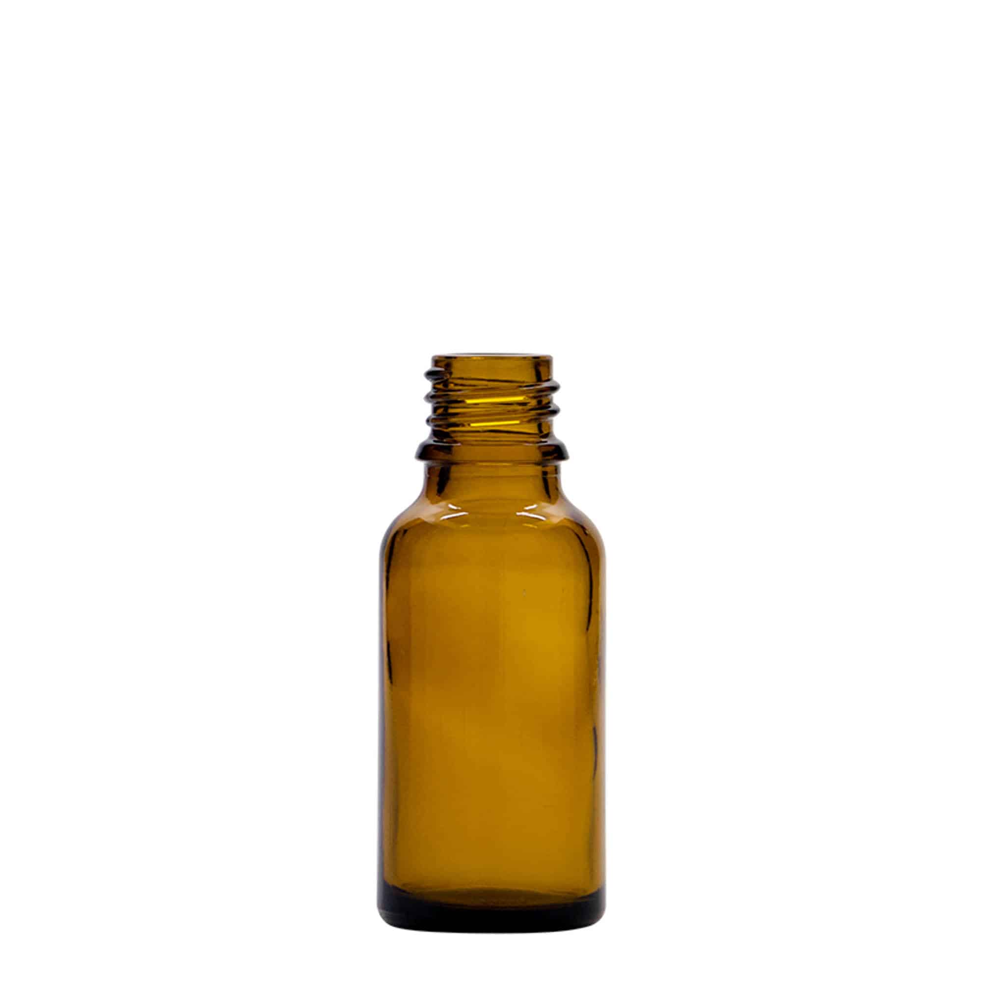 20 ml ravimi pipettpudel, klaas, pruun, sulgur: DIN 18