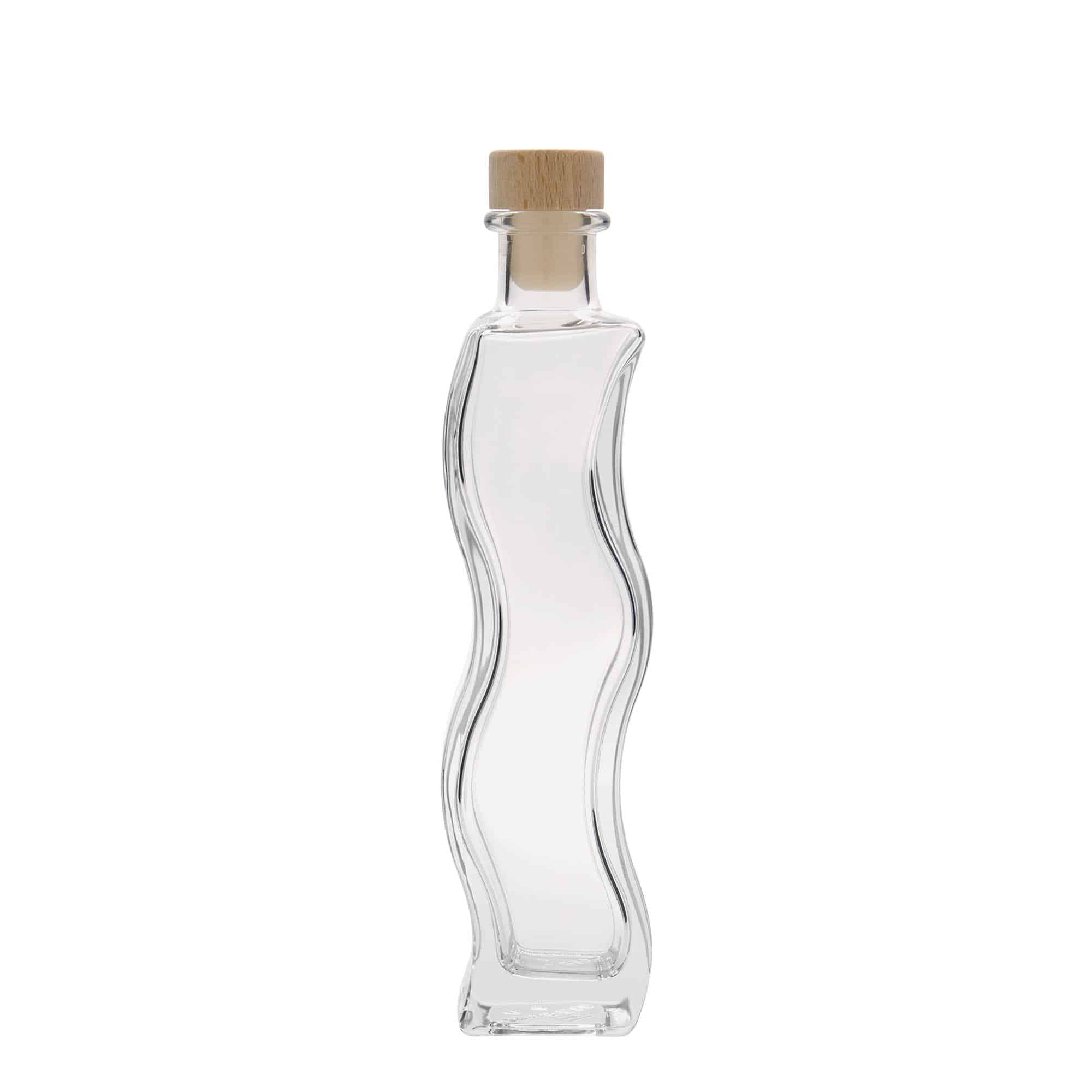 200 ml klaaspudel 'Laine', ruudukujuline, sulgur: kork