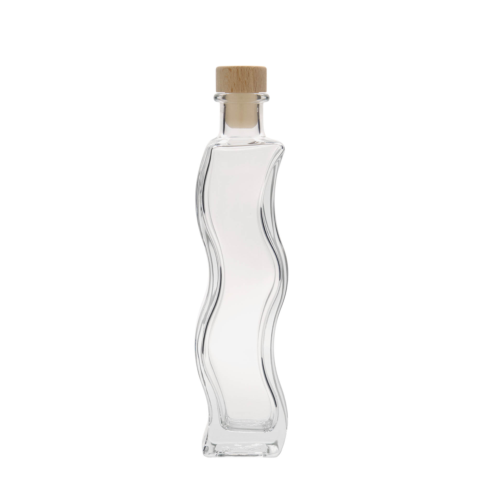 200 ml klaaspudel 'Laine', ruudukujuline, sulgur: kork
