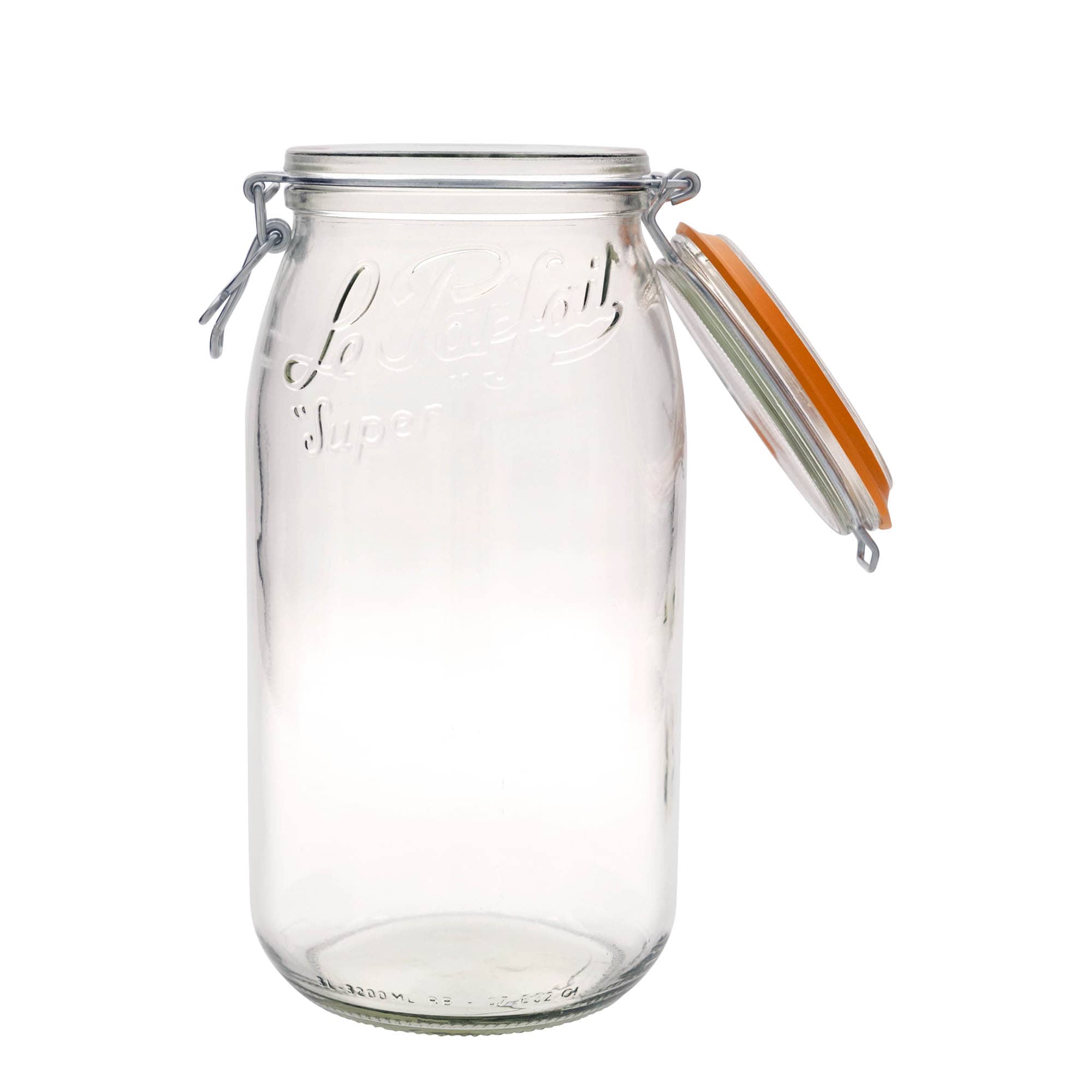 3.000 ml traadist klambriga purk „Le Parfait Super Bocal“, avale: traadist klambriga sulgur