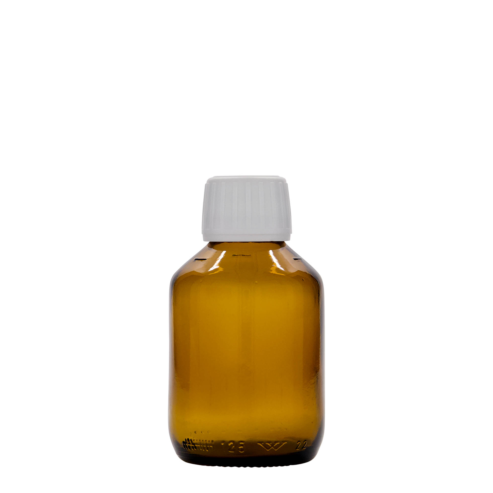 125 ml meditsiinipudel, pruun, klaas, suuava: PP 28