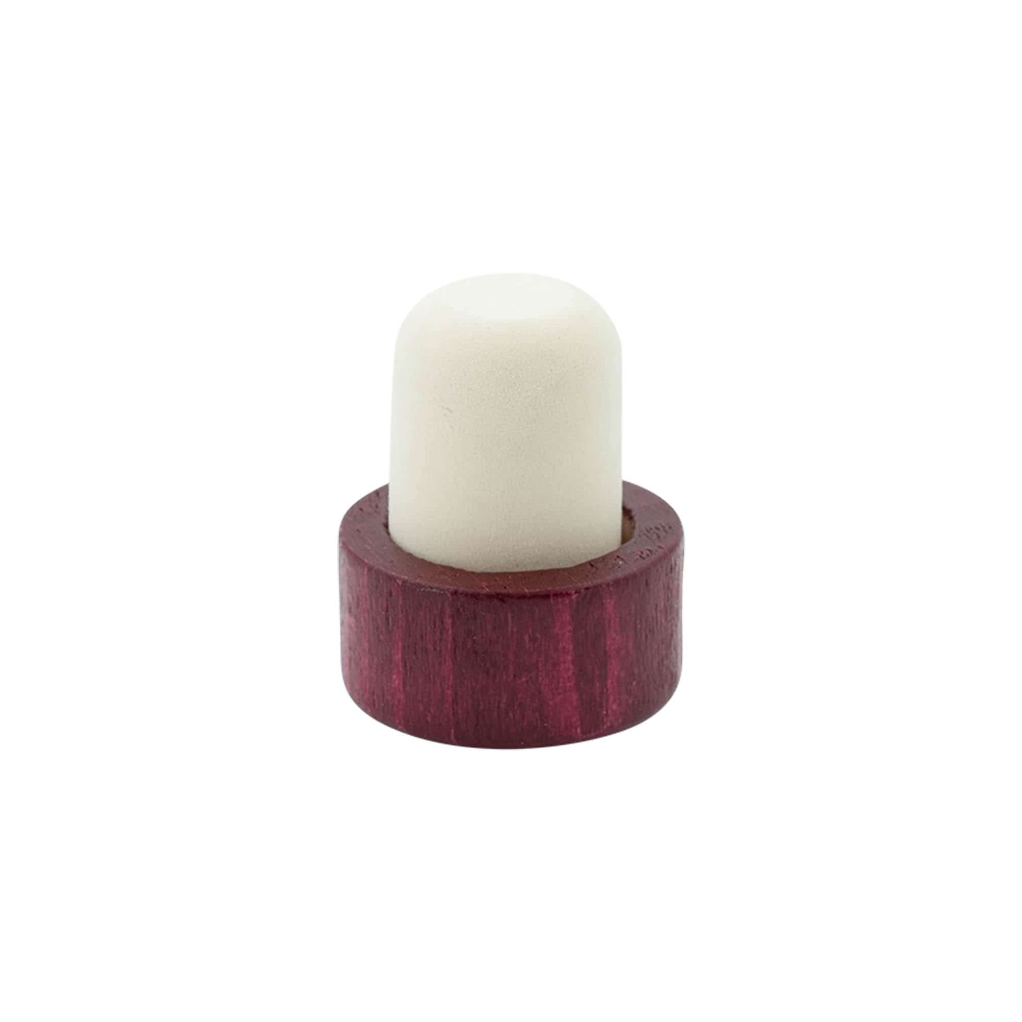 Käepidemekorgid 19 mm, puit/plast, bordoopunane, suuotsale: kork