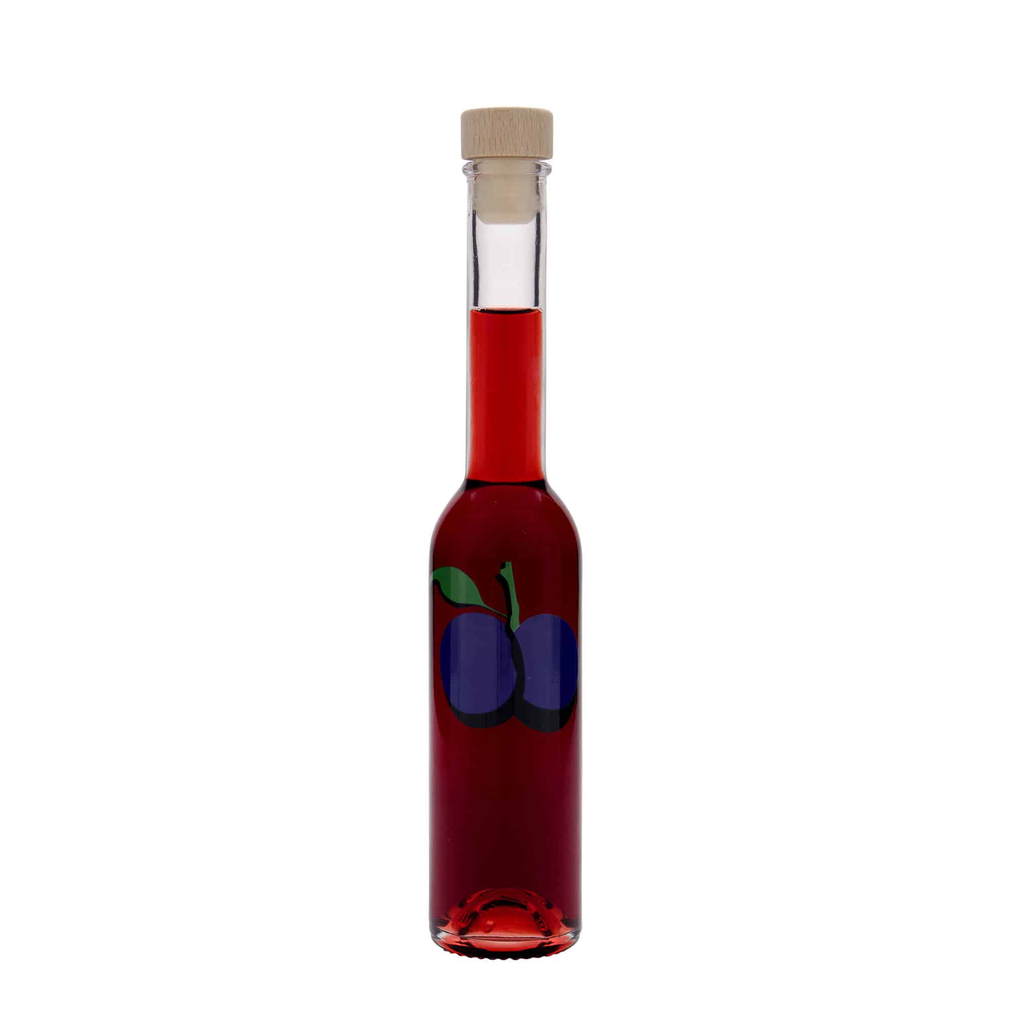 200 ml klaaspudel „Opera“, motiiv: ploome, avale: kork