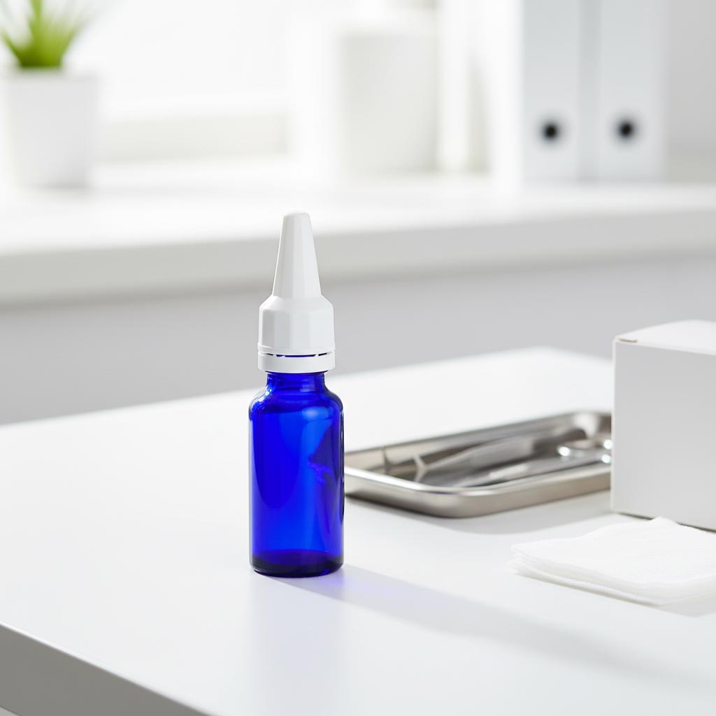 Kruvikork applikatsiooniga, PE-plastik, valge, suuava jaoks: DIN 18