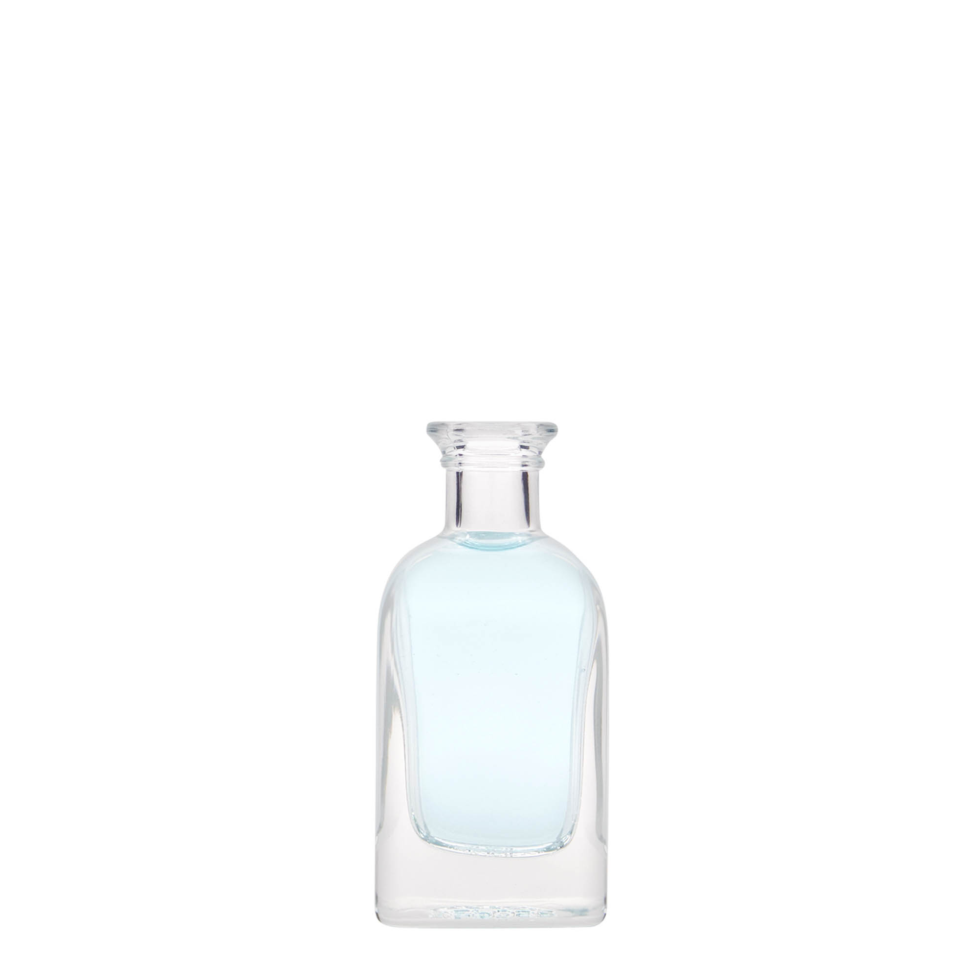 40 ml klaasist apteegipudel 'Carré', ruudukujuline, sulgur: kork