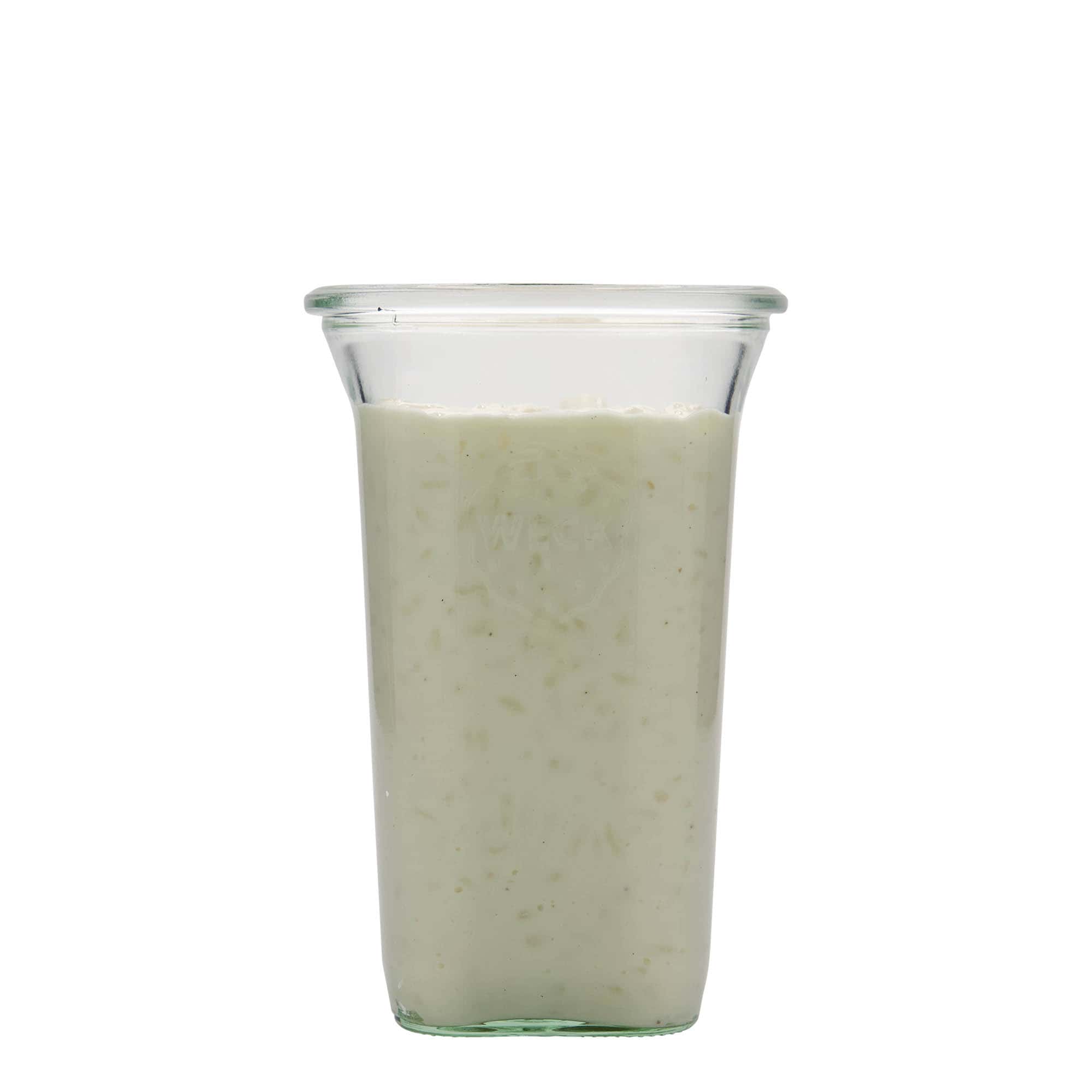 795 ml WECKi Quadro-purk, ruudukujuline, sulgur: ümar serv