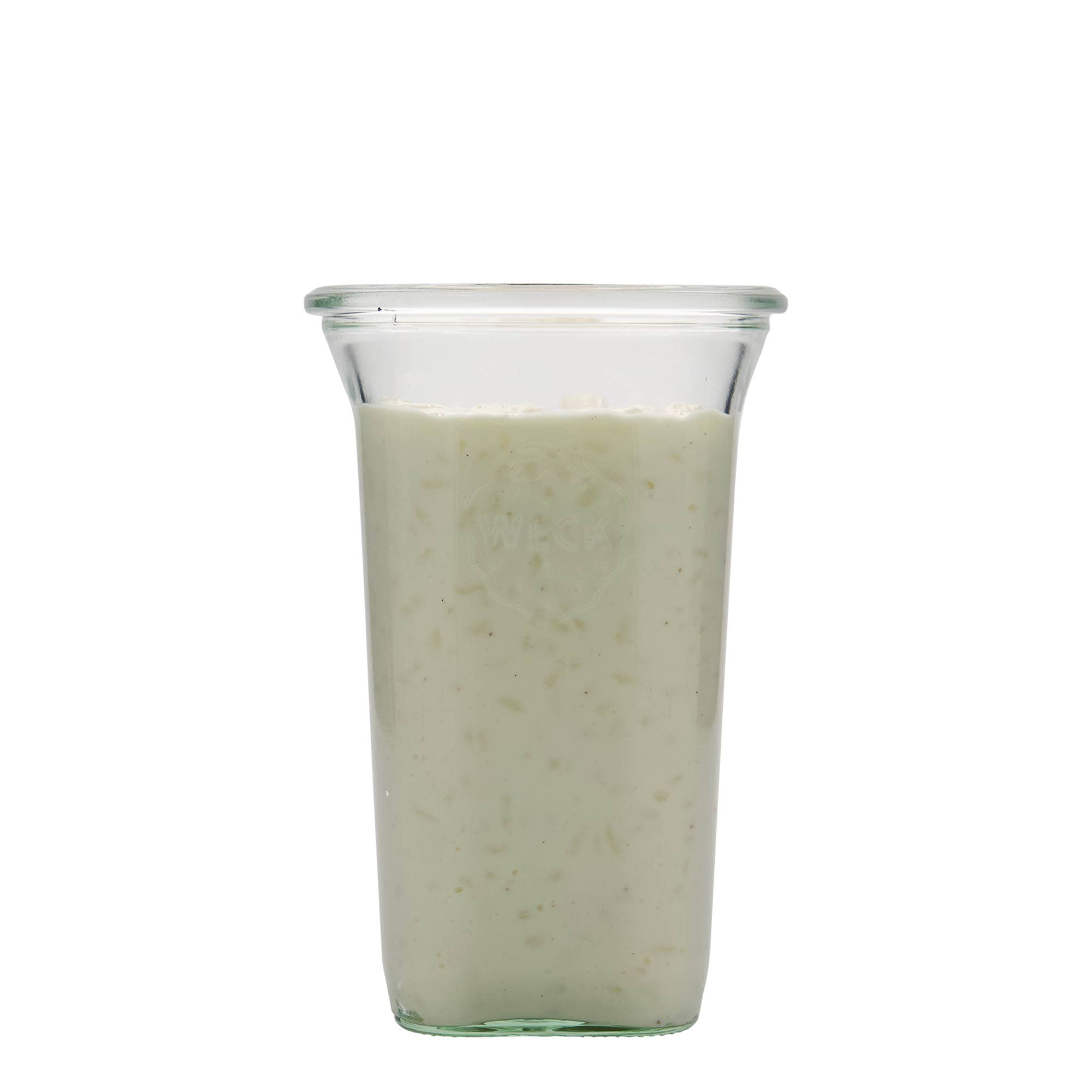 795 ml WECK-Quadro klaas, ruudukujuline, avale: ümar serv