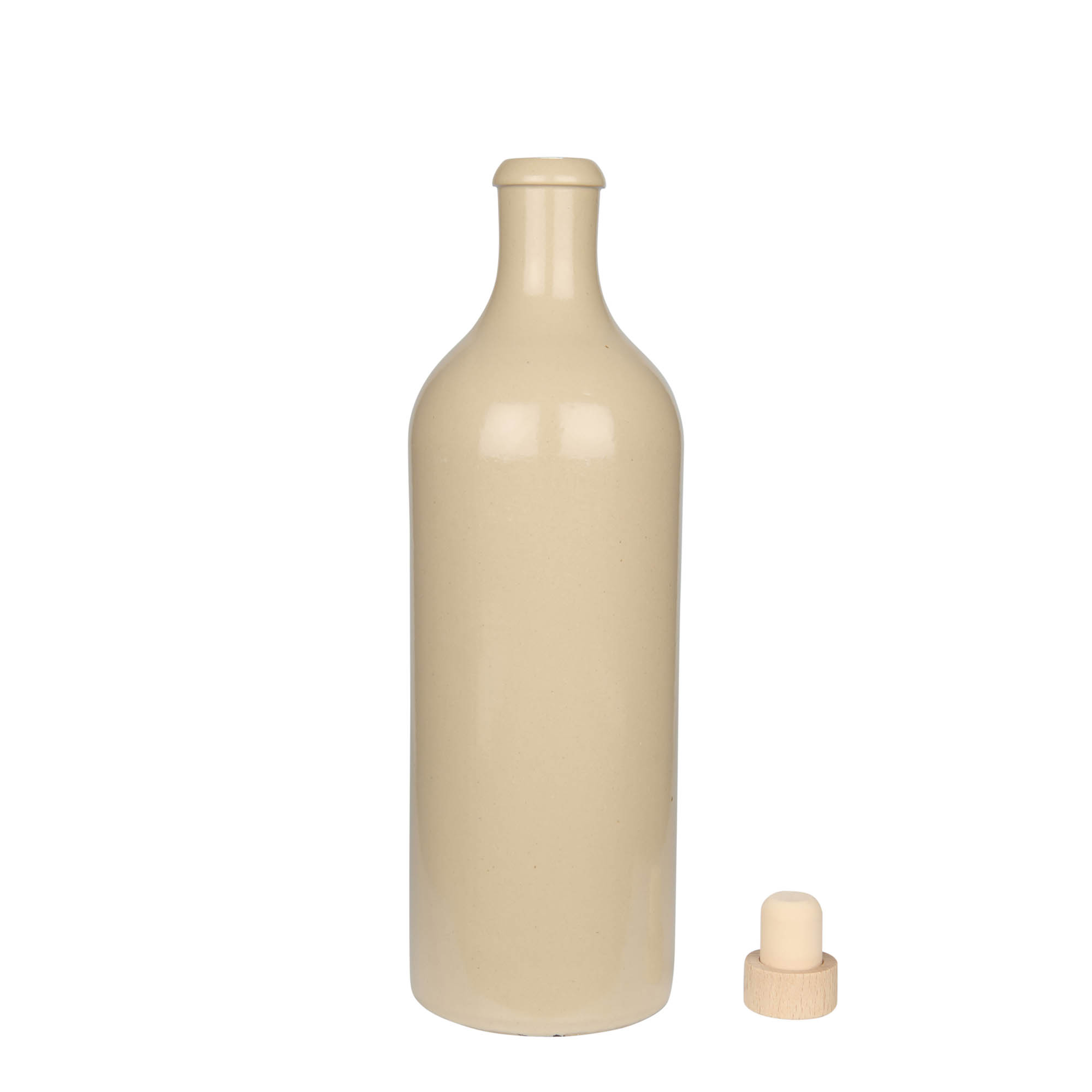 750 ml savinõu, keraamiline, beež, ava: kork