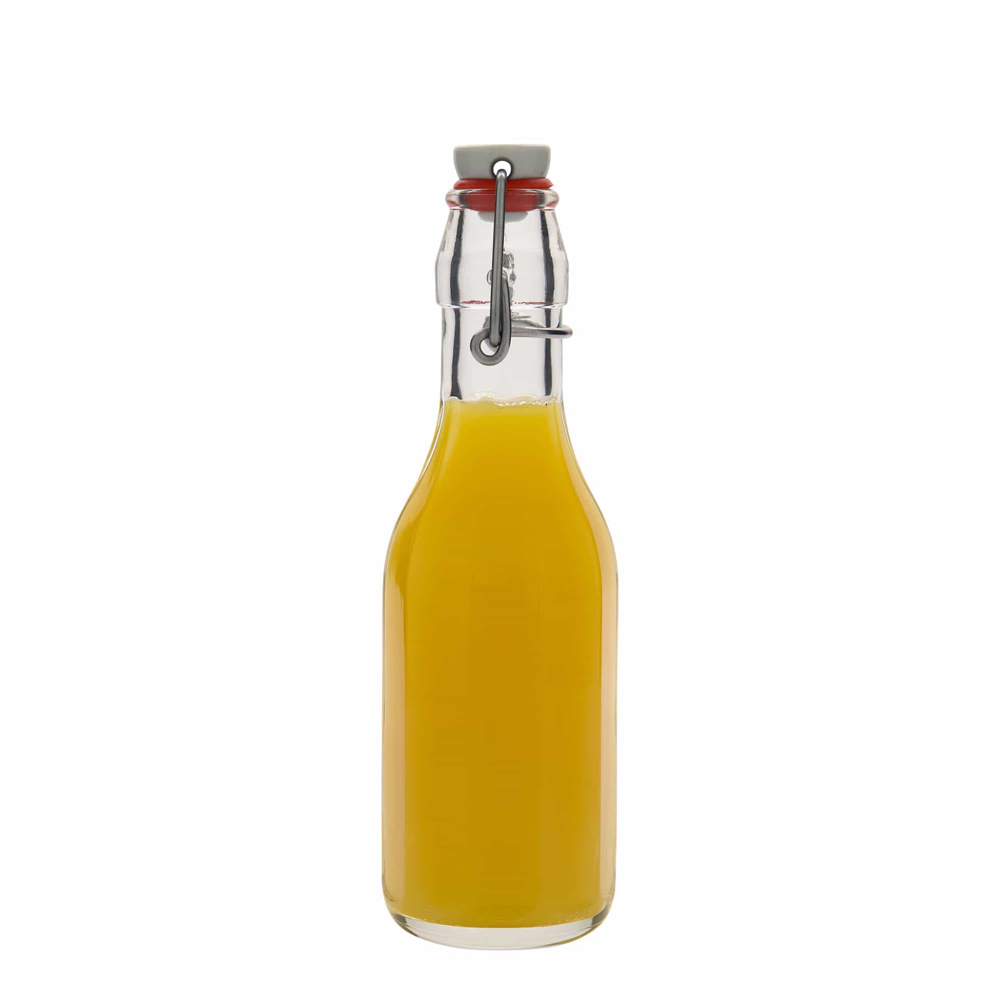 250 ml klaaspudel „Bravo“, kaheksanurkne, avale: klambrikork