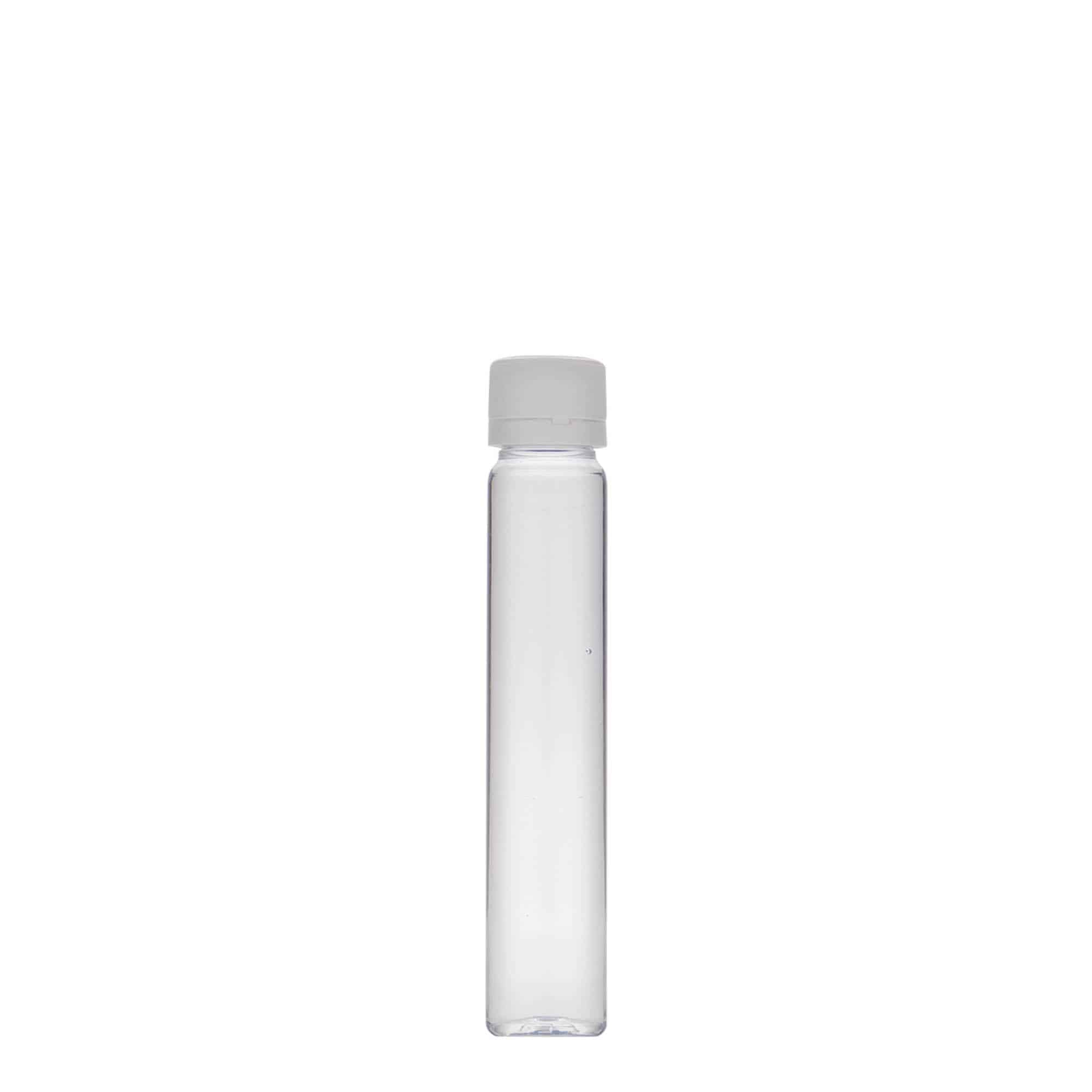 25 ml PET-proovianum, plast, sulgur: keeratav kork