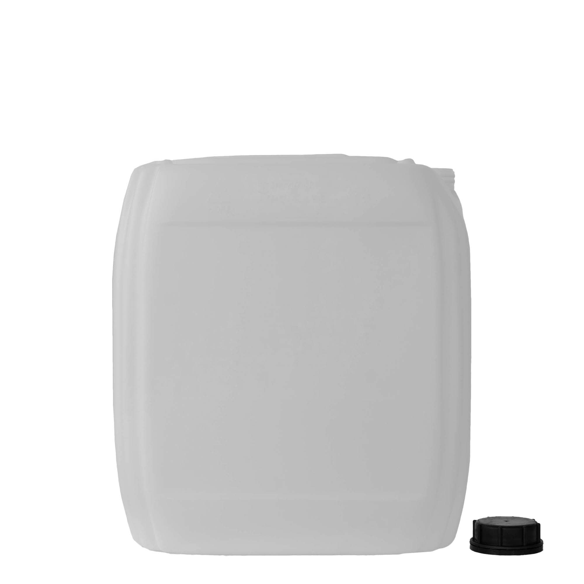 30 l kanister, ristkülikukujuline, HDPE-plast, naturaalne, avale: ND 60