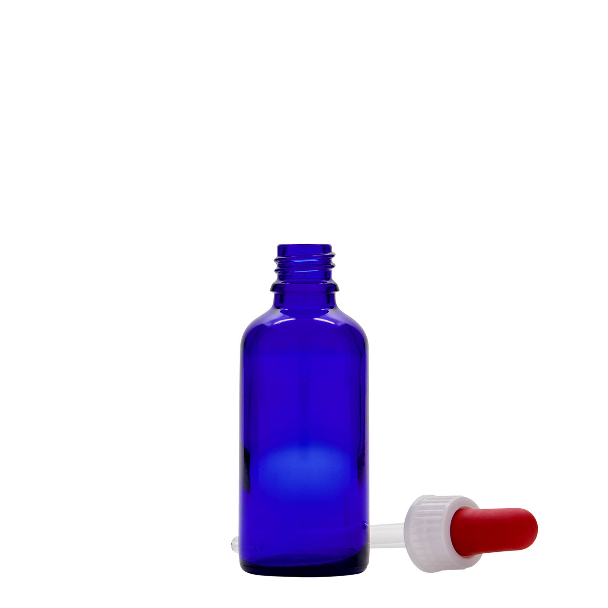 50 ml pipetipudel meditsiiniks, klaas, kuninglik sinine-punane, suuava: DIN 18 50 ml pipetipudel meditsiiniks, klaas, kuninglik sinine-punane, suuava: DIN 18