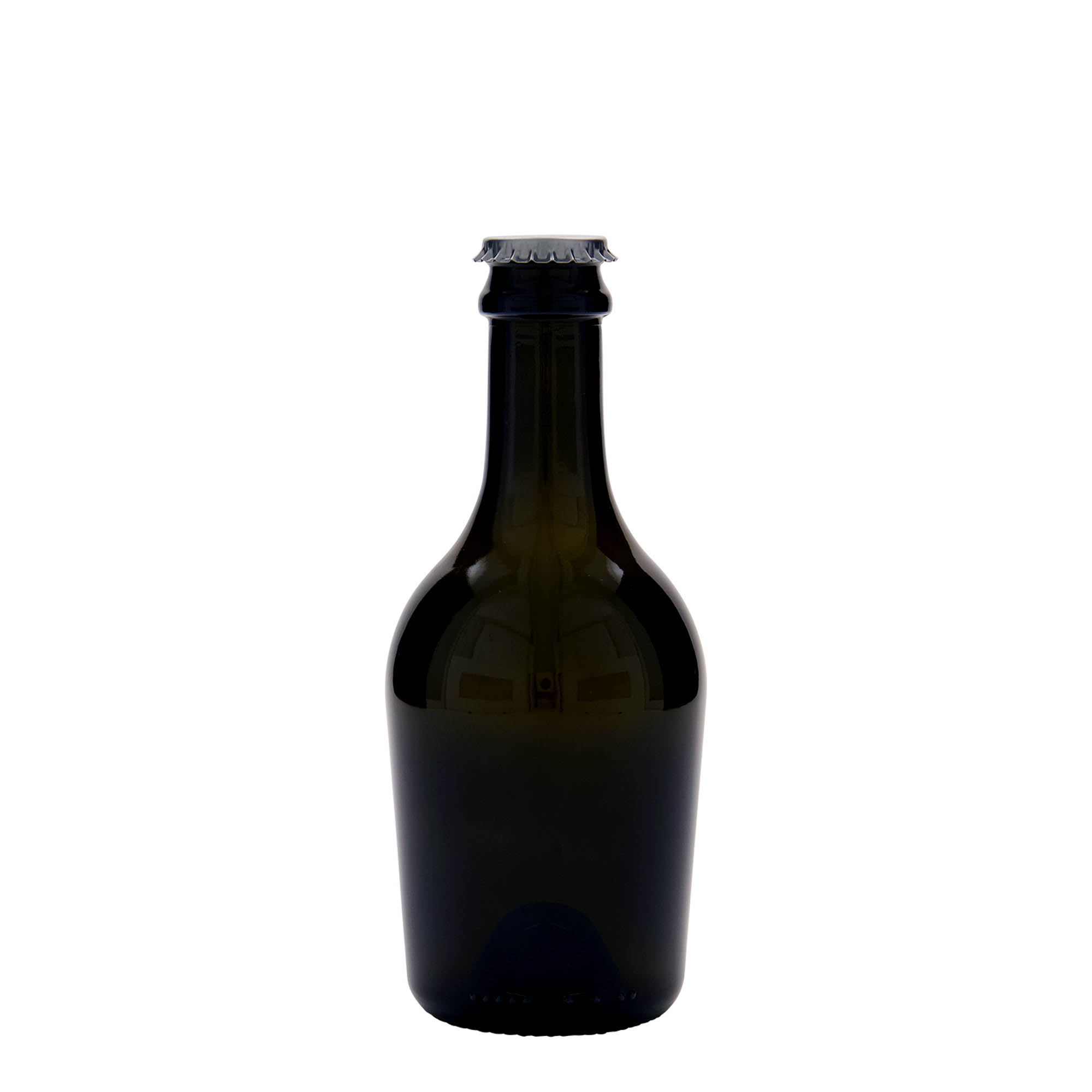 330 ml õlle-/vahuveinipudel „Butterfly“, klaas, antiikroheline, avale: keeratkork