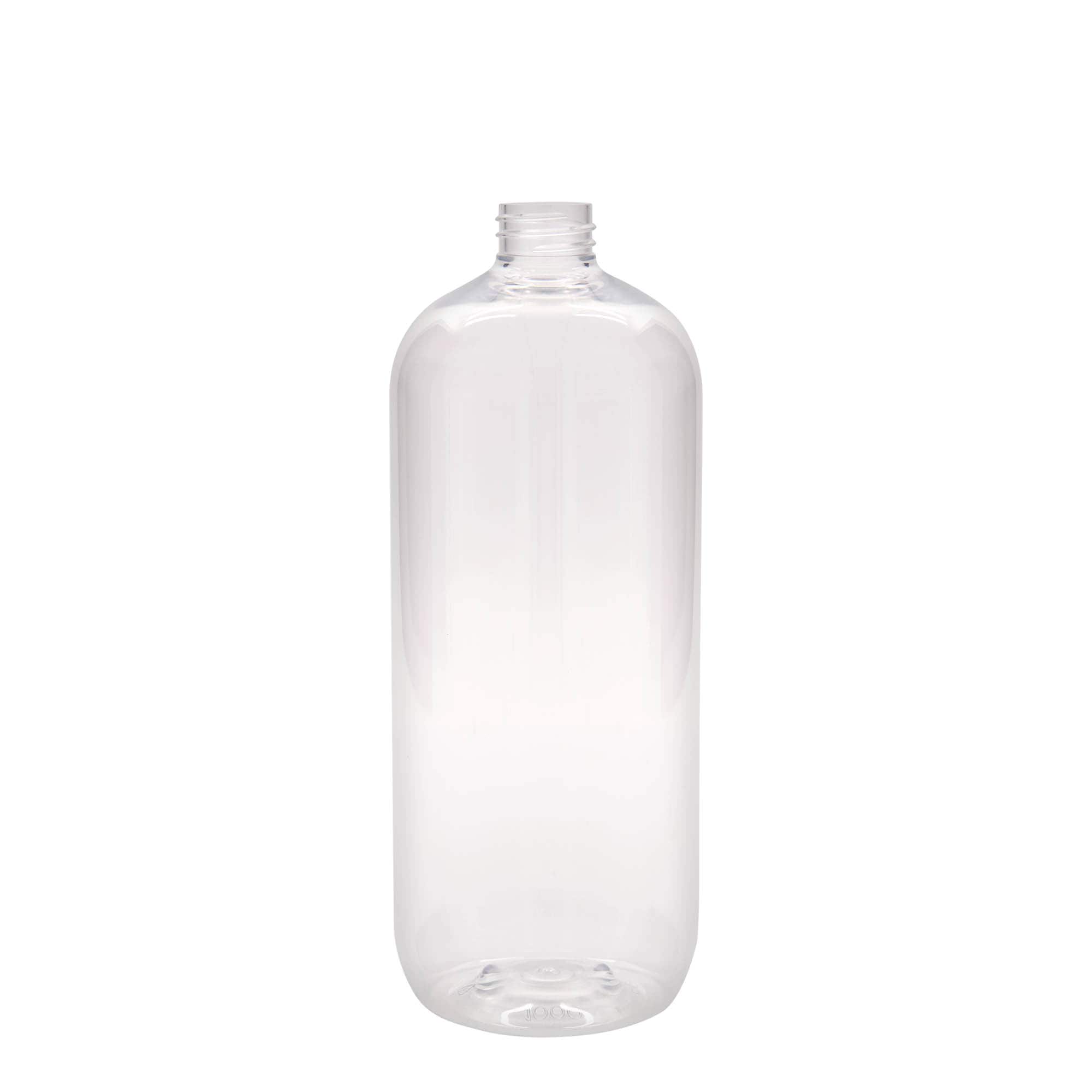 1.000 ml PET-pudel „Boston“, plastik, avale: 28/410