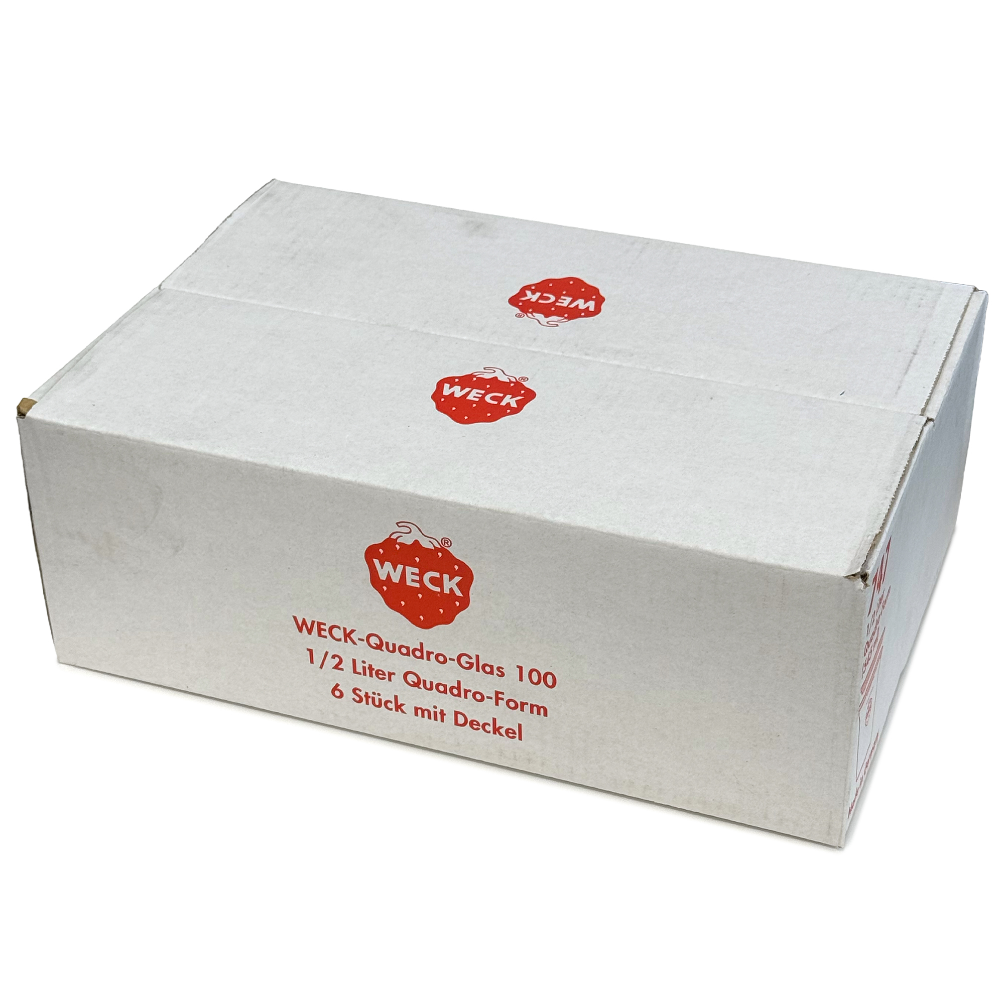 6x 545 ml WECK-Quadro klaas klaaskaanega RR 100