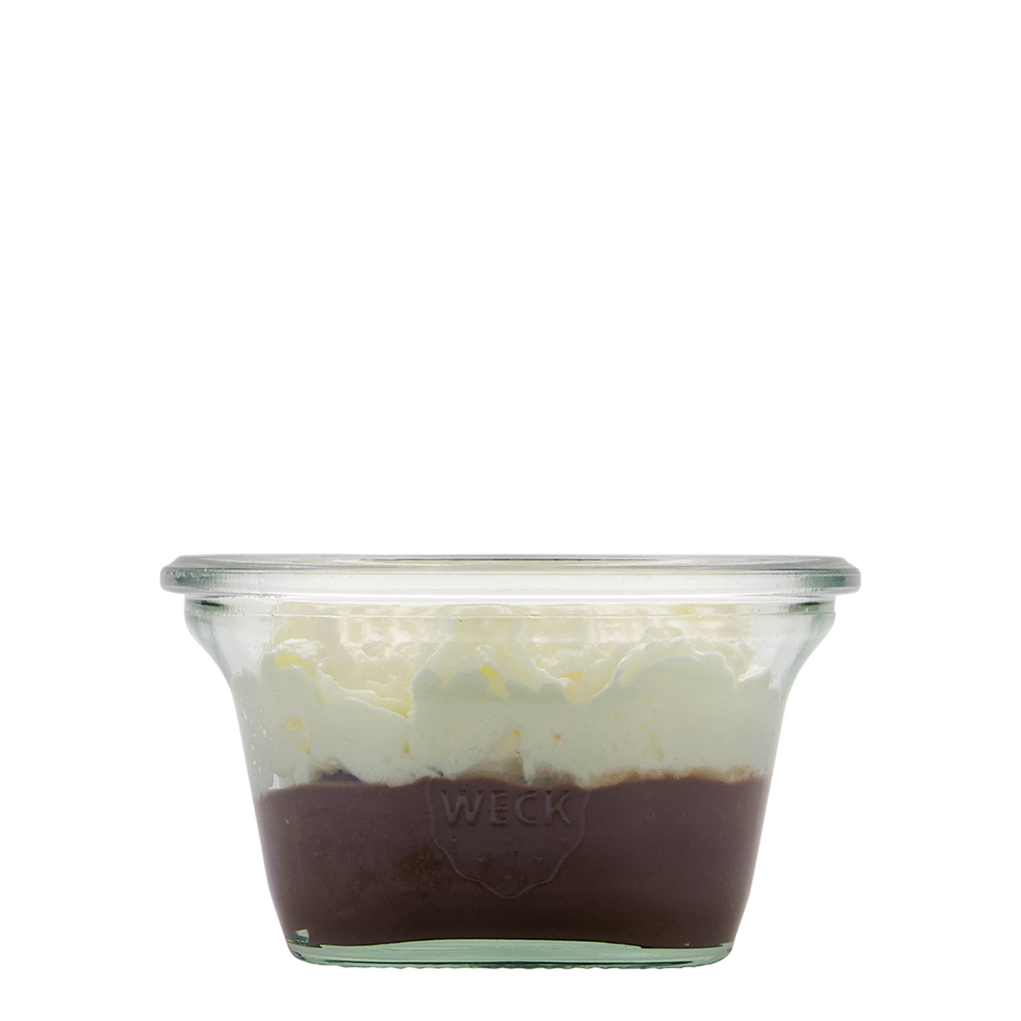 290 ml WECKi Quadro-purk, ruudukujuline, sulgur: ümar serv