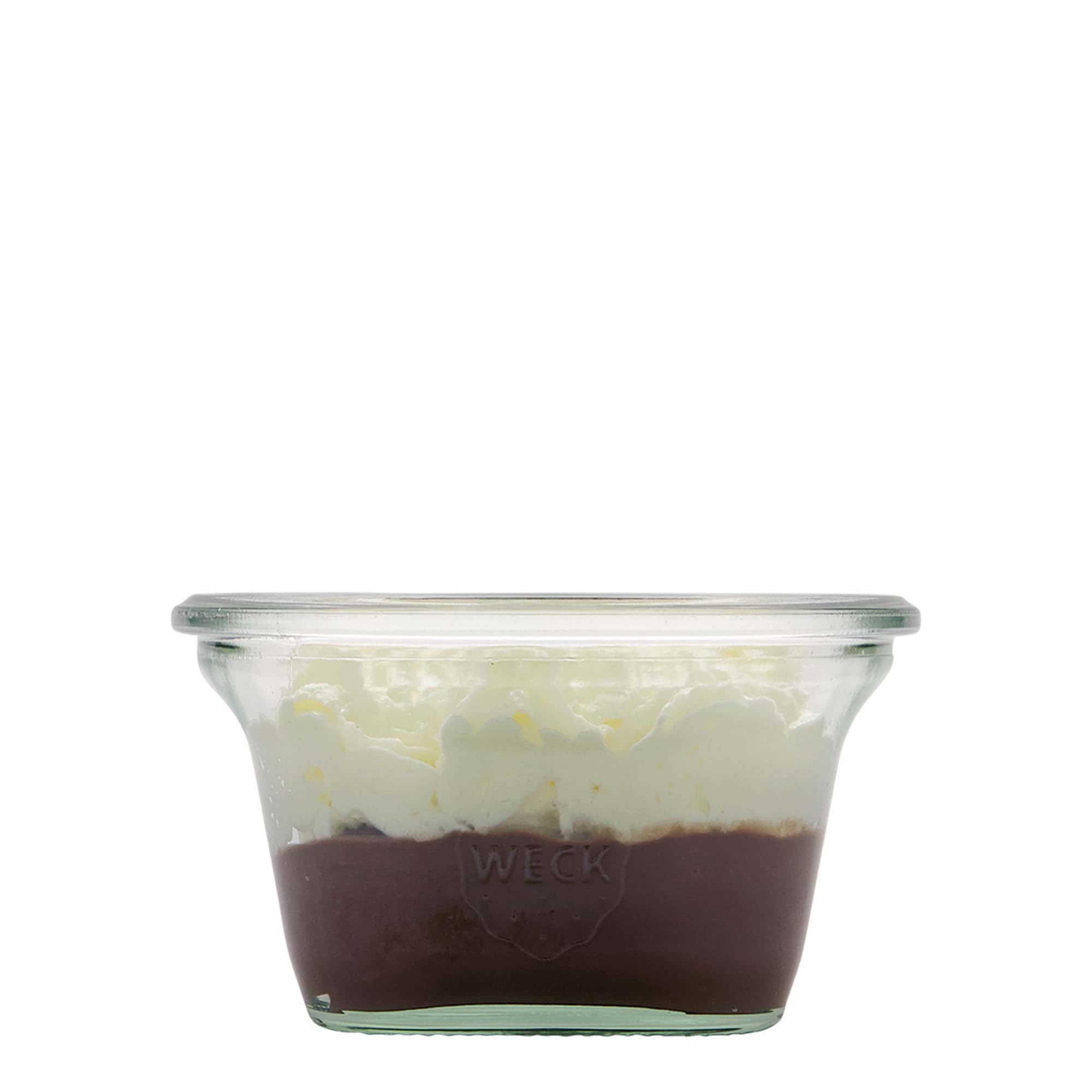 290 ml WECK-Quadro klaas, ruudukujuline, avale: ümaräärega