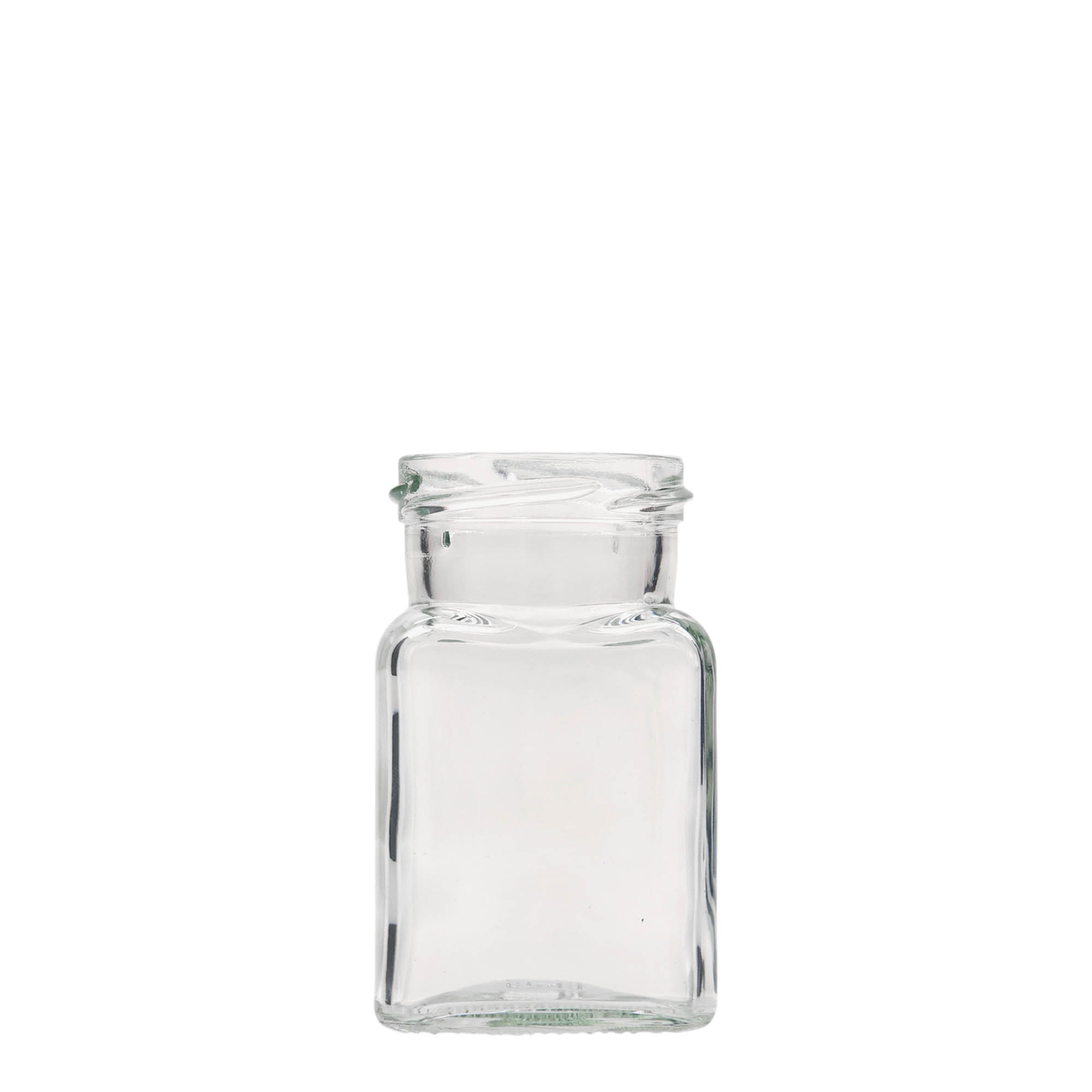 150 ml ruudukujuline klaaspurk, ava: keeratav (TO 53) 150 ml ruudukujuline klaaspurk, ava: keeratav (TO 53)