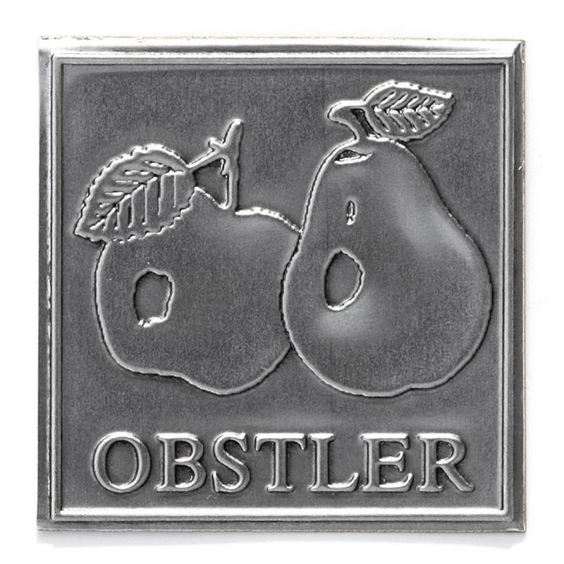 Tin silt 'Obstler', ruudukujuline, metall, hõbedane