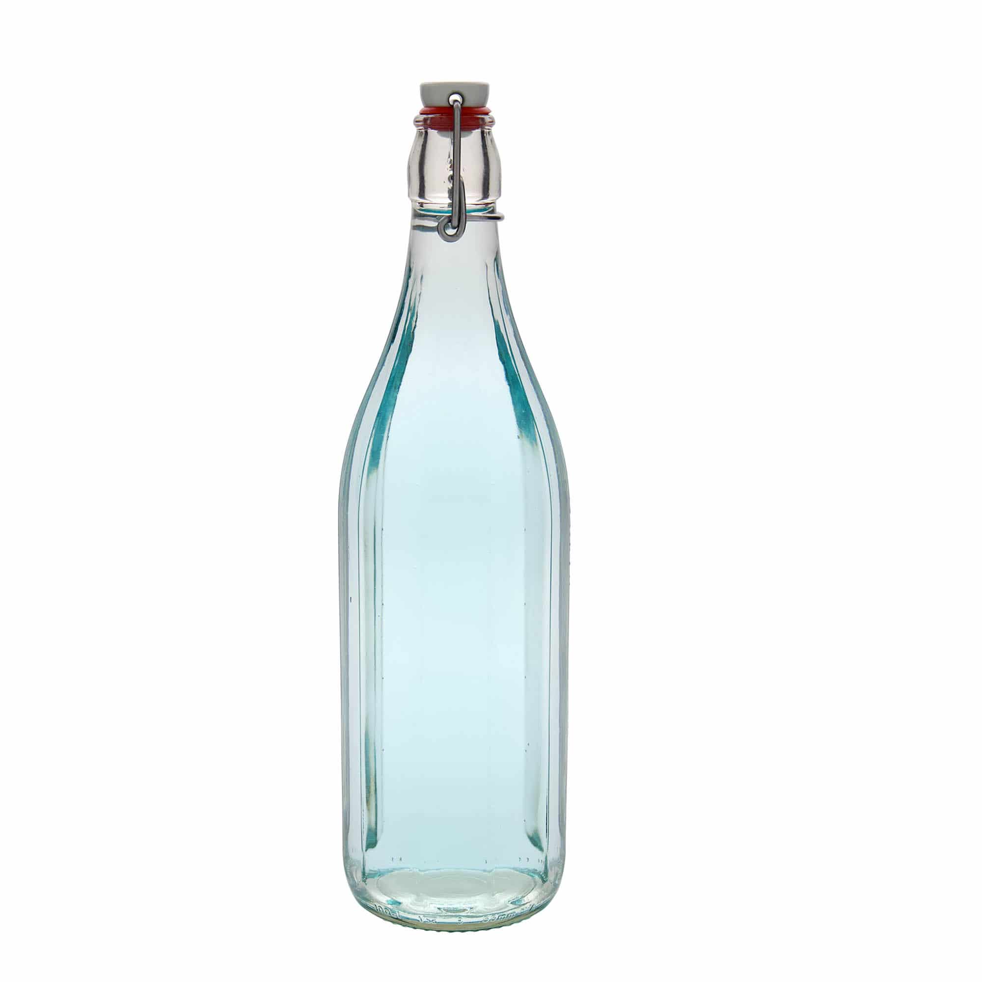 1.000 ml klaaspudel 'Bravo' #, kümnekandiline, suue: klambrikork