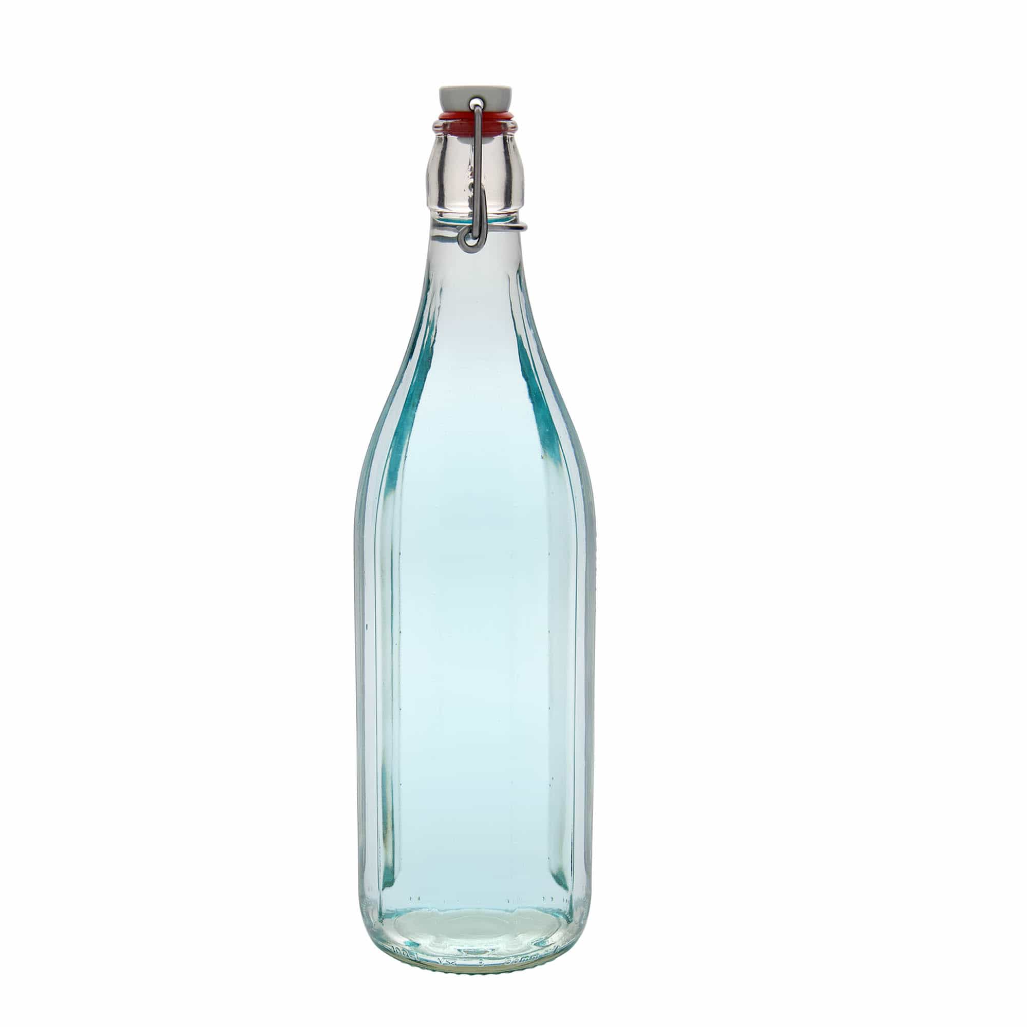 1.000 ml klaaspudel 'Bravo' #, kümnekandiline, suue: klambrikork