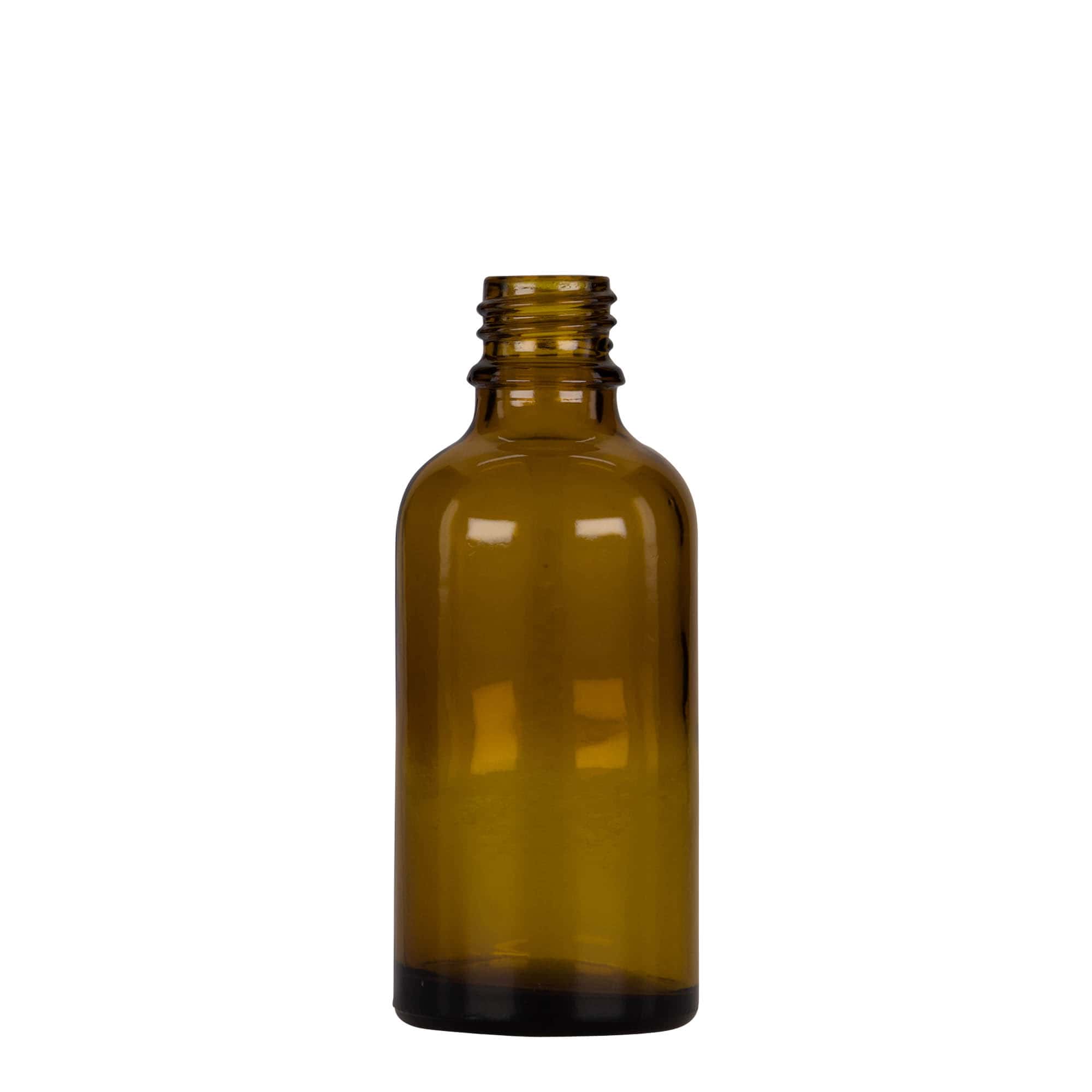 50 ml pipetipudel meditsiiniks, klaas, pruun-must, suuava: DIN 18