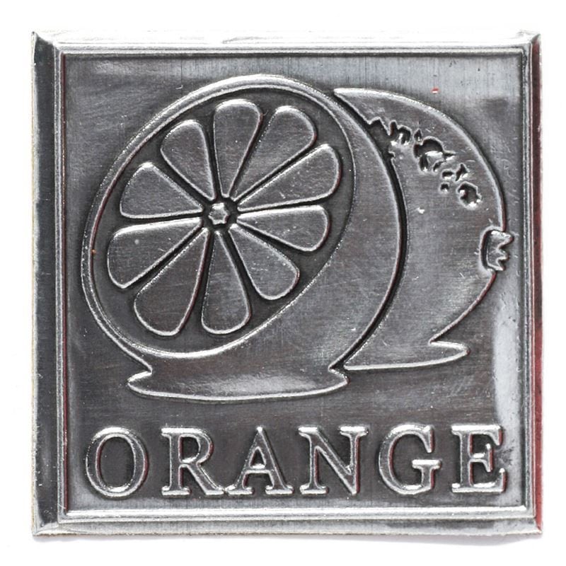 Tin silt „Orange“, ruudukujuline, metall, hõbedane