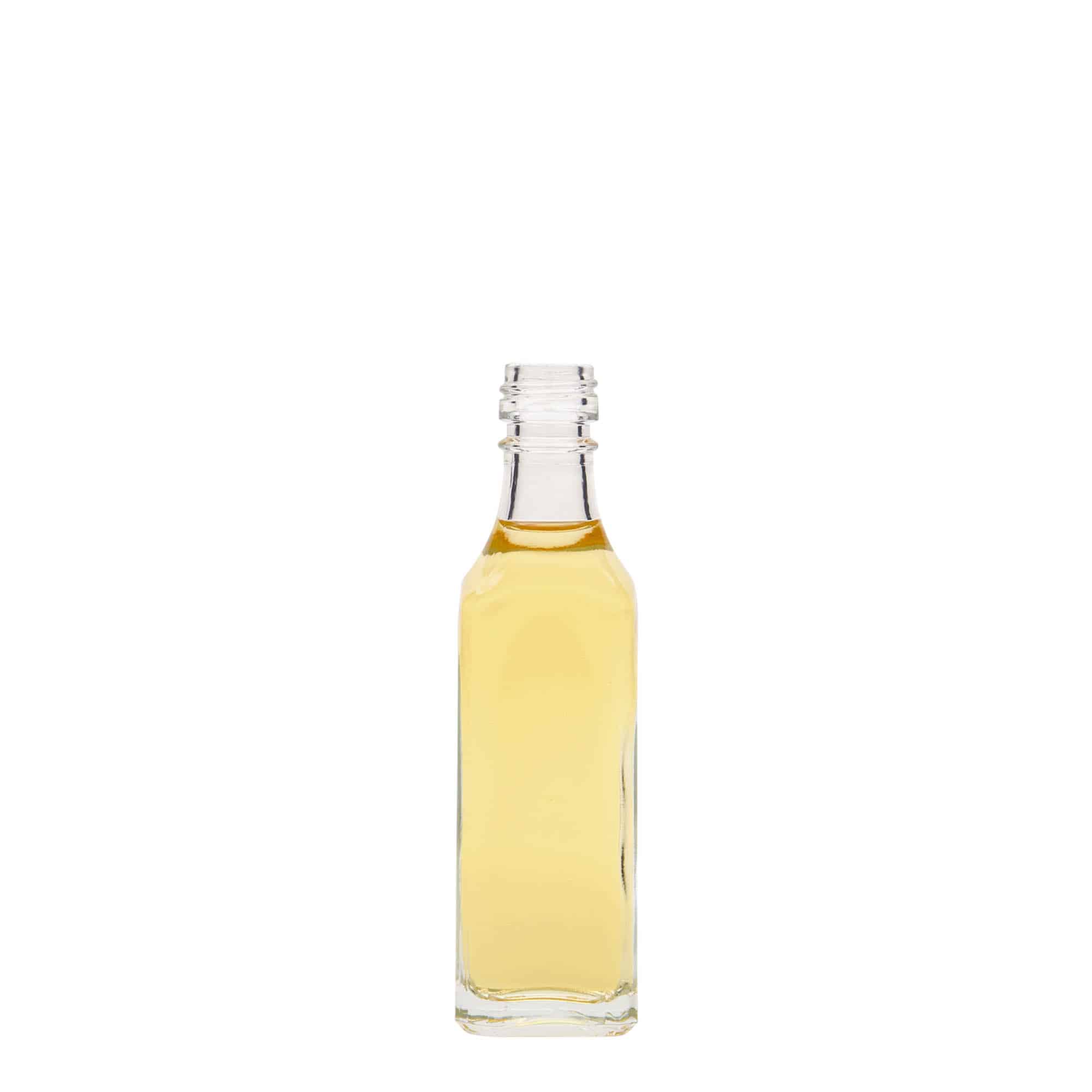 50 ml klaaspudel 'Siena', ruudukujuline, sulgur: PP 18