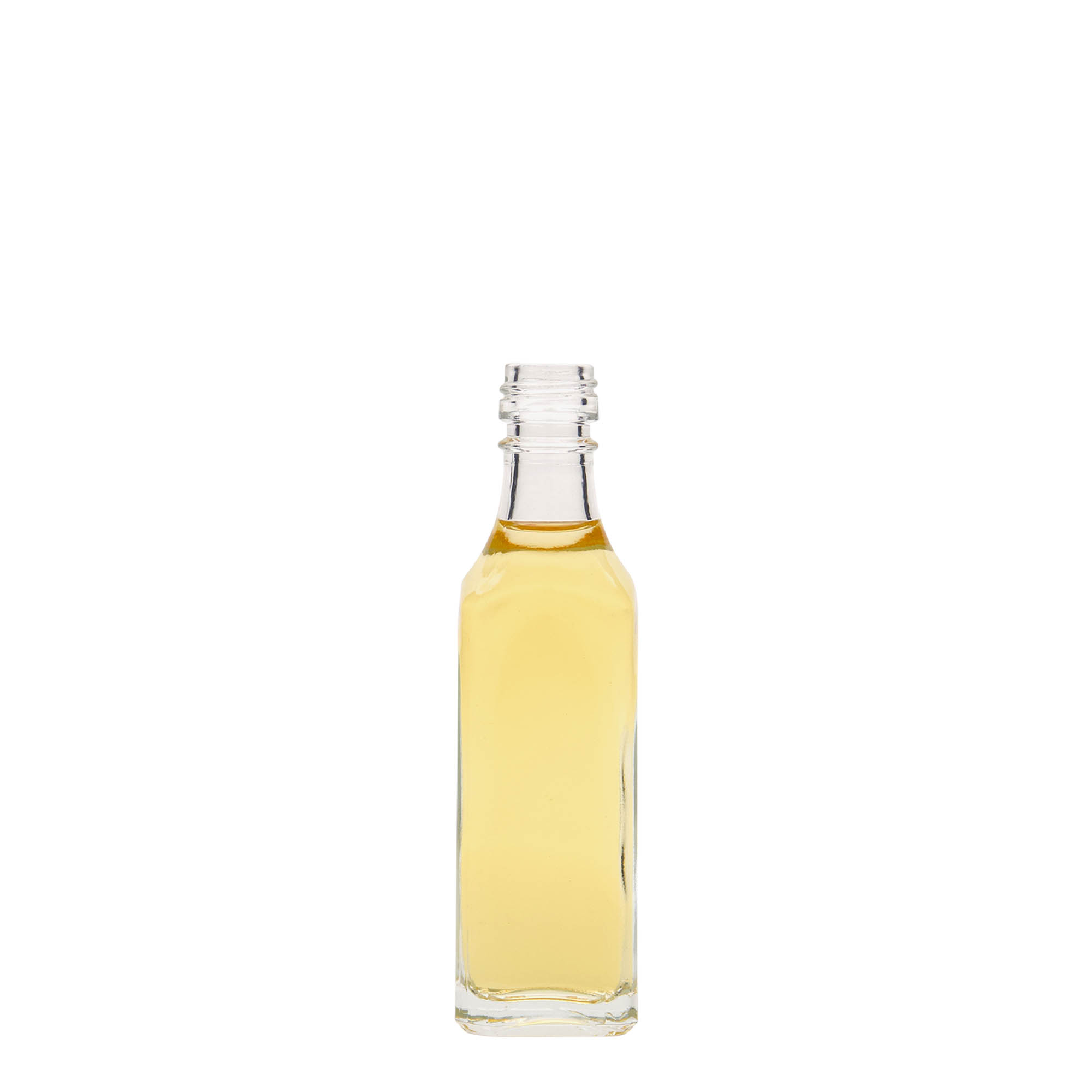 50 ml klaaspudel 'Siena', ruudukujuline, ava: PP 18